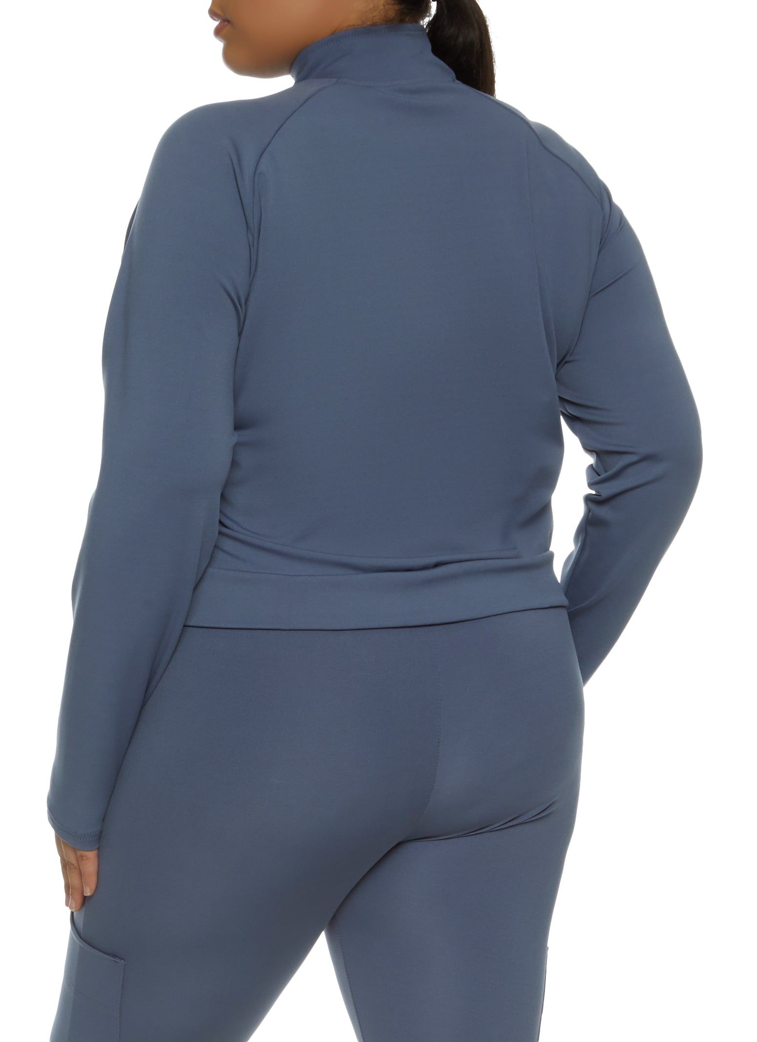 Plus Size Zip Front Color Block Track Jacket sold by Rainbow product image thumbnail 3