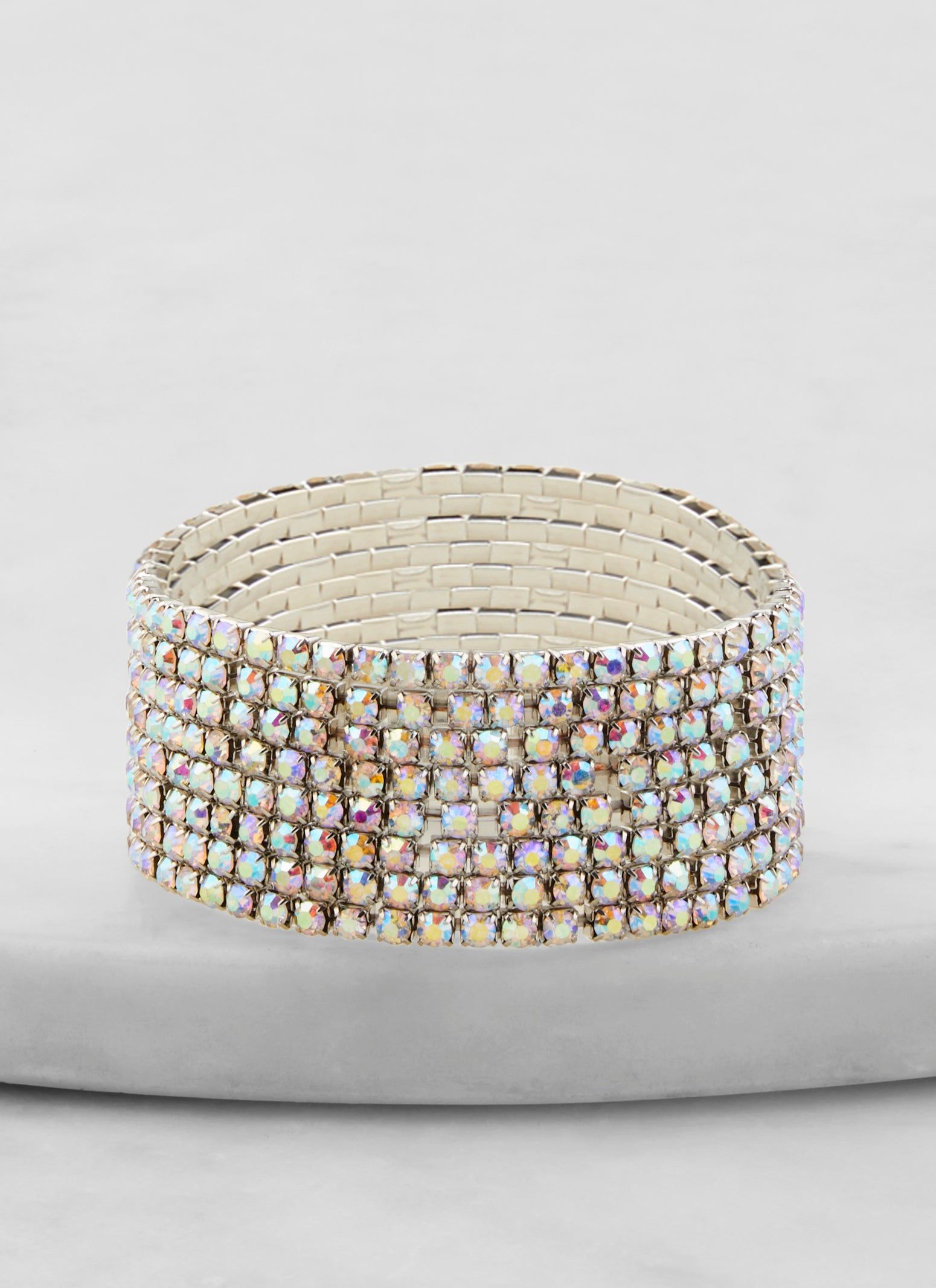 Rhinestone Stretch Bracelets Set of 8 sold by Rainbow