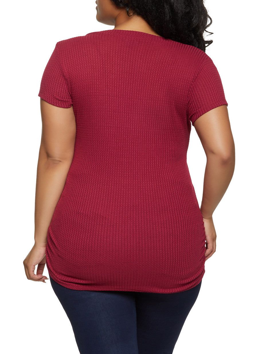 Plus Size Basic V Neck T Shirt sold by Rainbow product image thumbnail 2