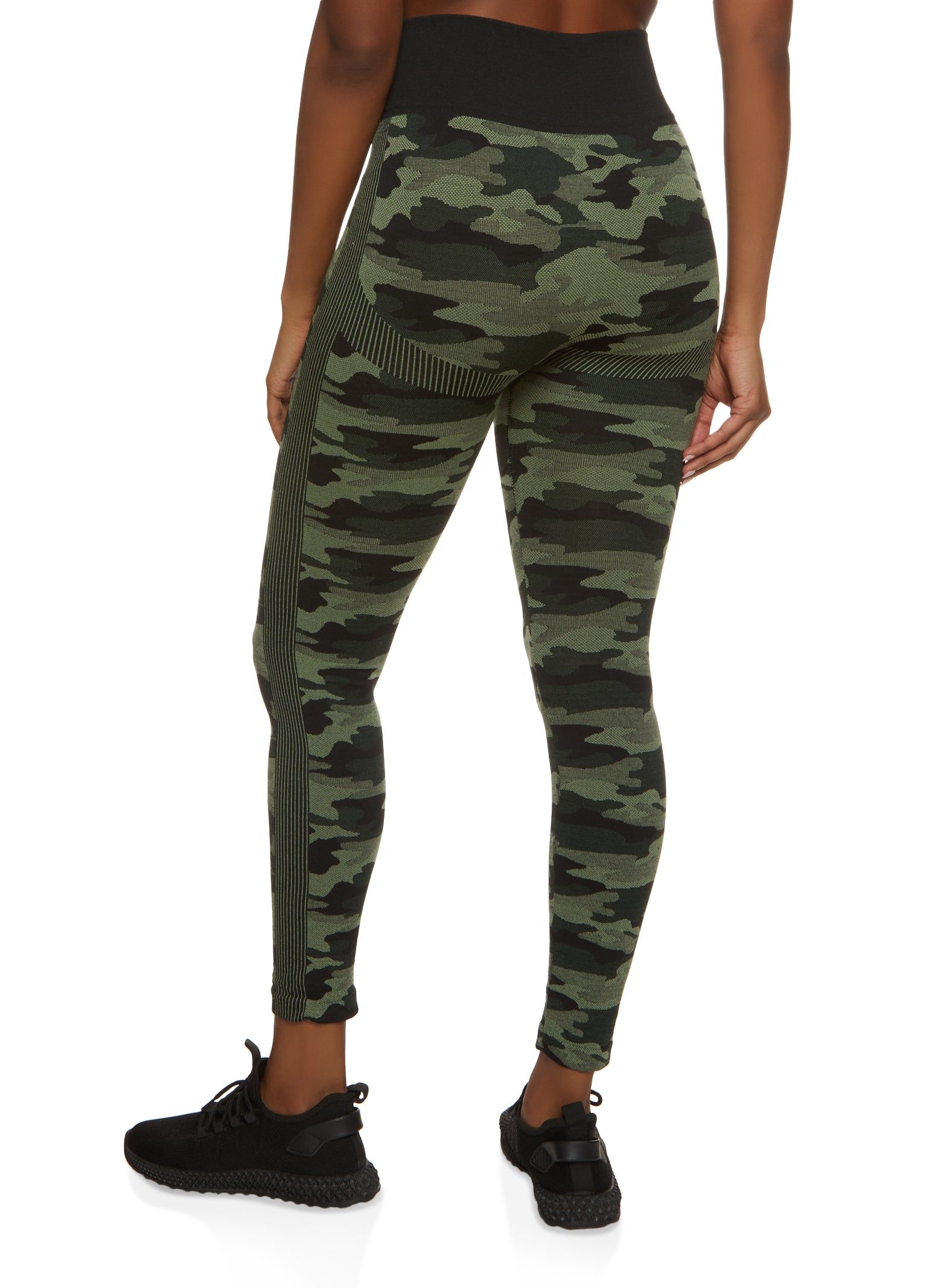 Camo Side Stripe High Waisted Leggings sold by Rainbow product image thumbnail 2