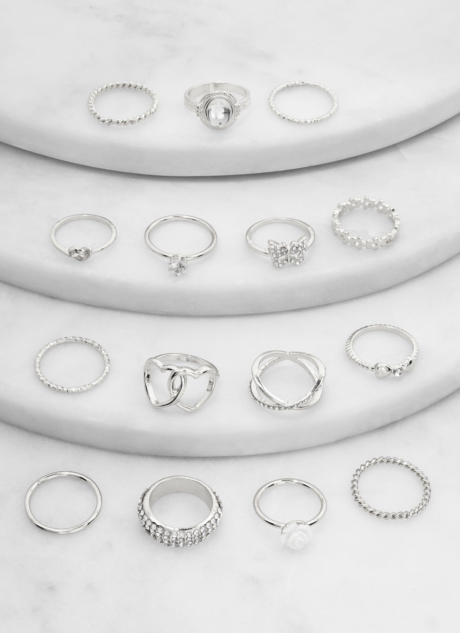 Cubic Zirconia Rings Set of 15 sold by Rainbow