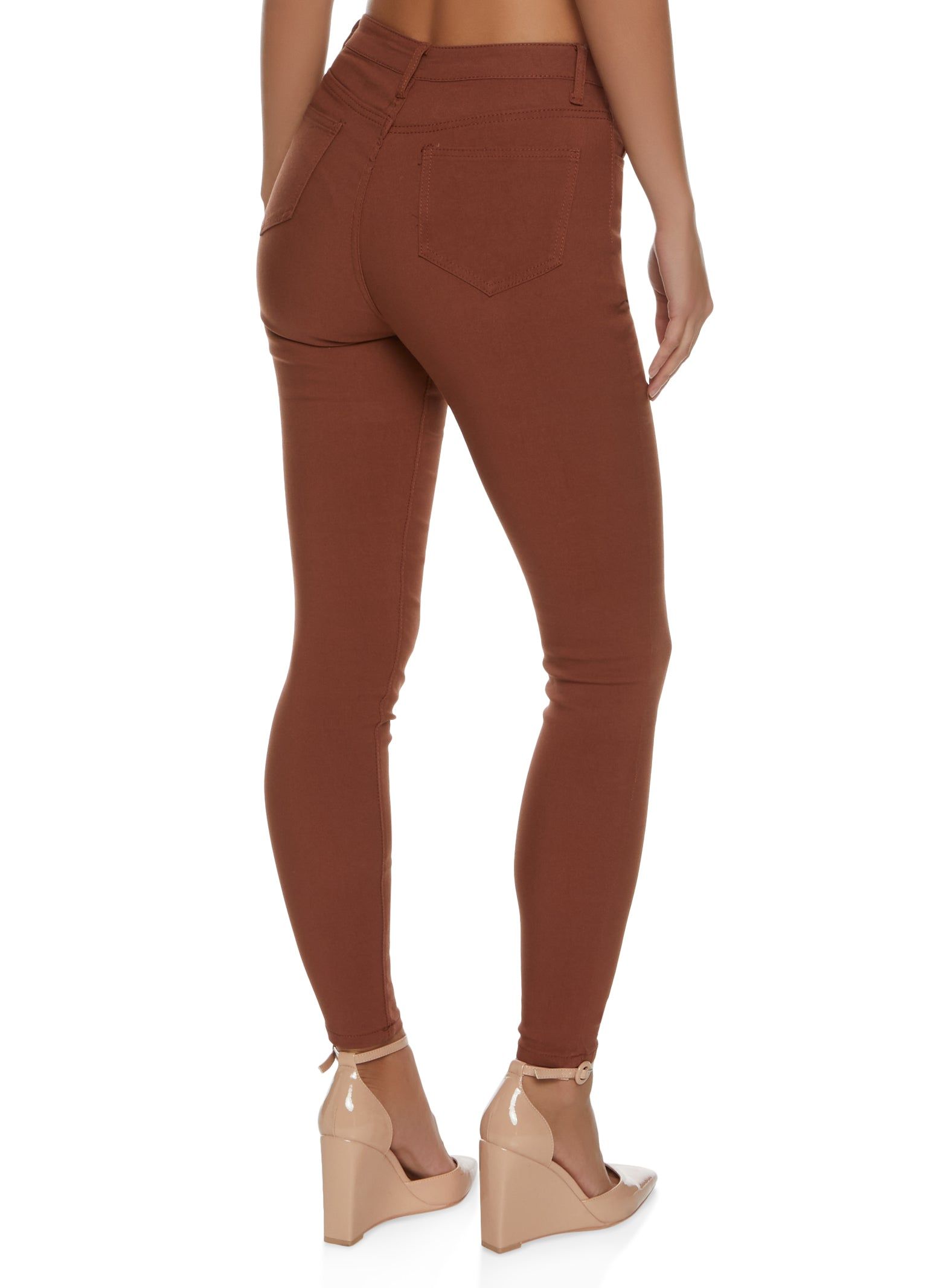 Solid High Waist Skinny Jeans sold by Rainbow product image thumbnail 2