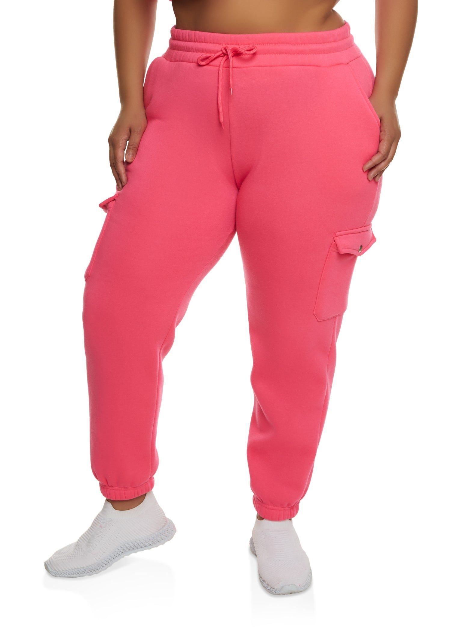 Plus Size Fleece Drawstring Waist Sweatpants sold by Rainbow