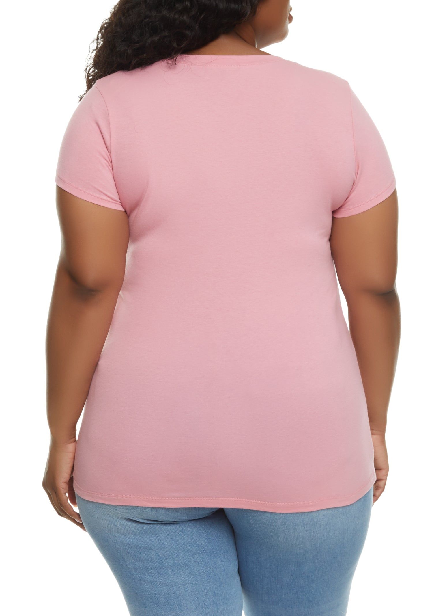 Plus Size V Neck Tee sold by Rainbow product image thumbnail 2