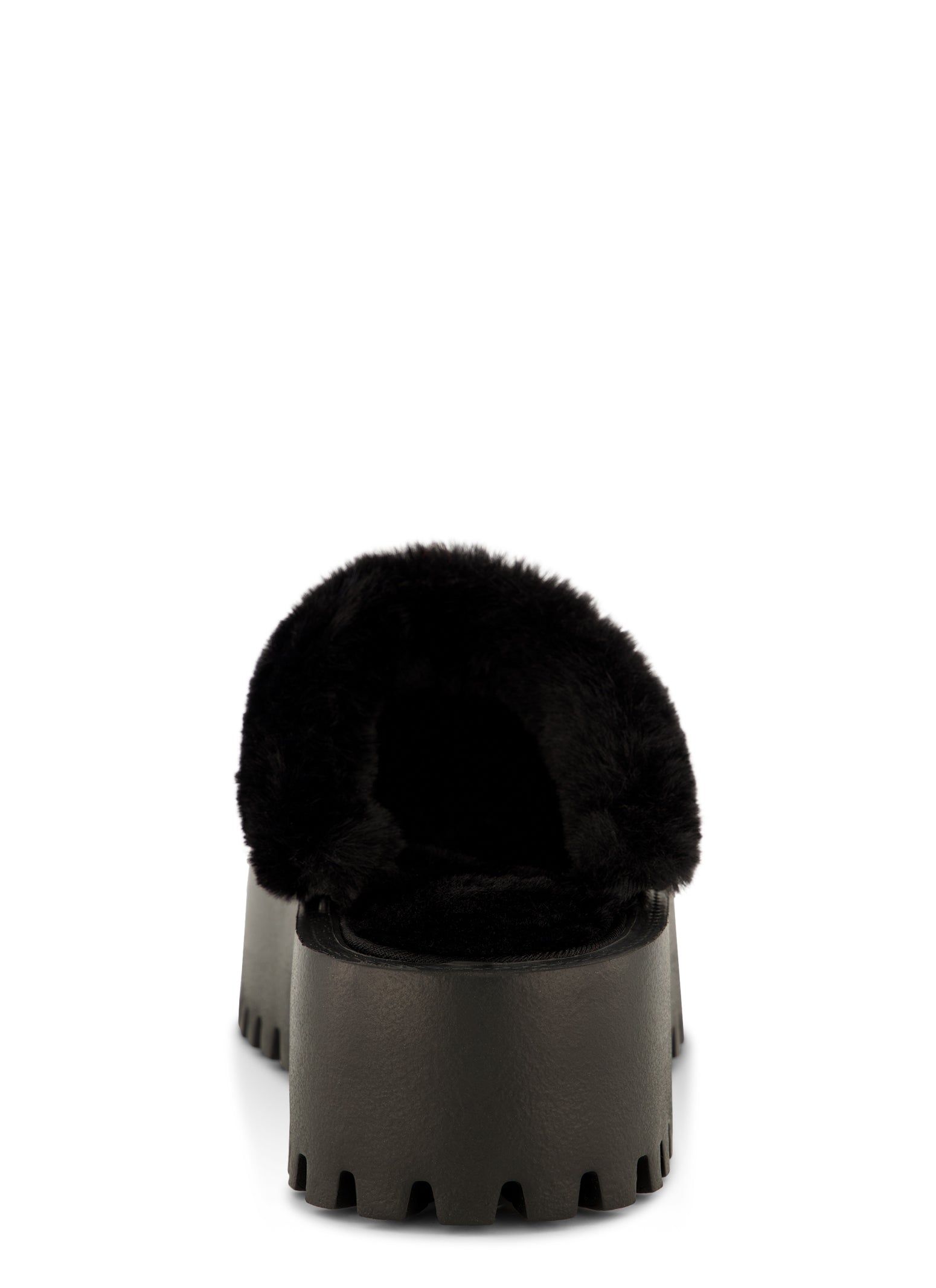 Lug Sole Fur Trim Platform Slide Clogs sold by Rainbow product image thumbnail 3