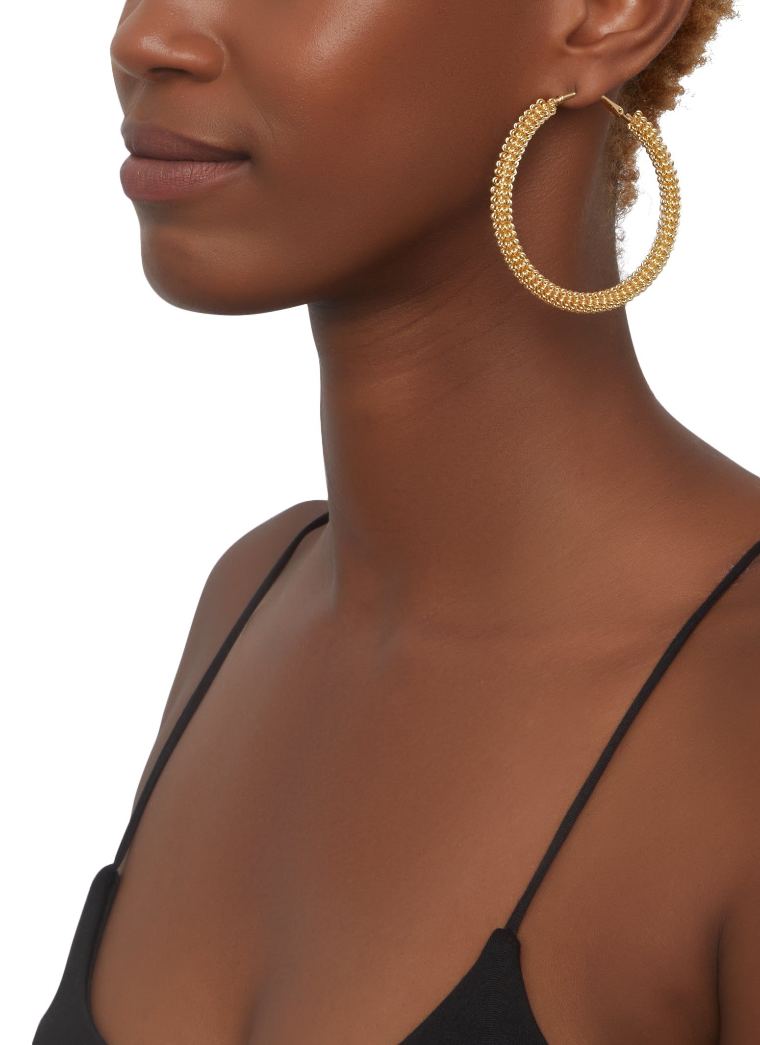 Textured Metallic Hoop Earrings Trio sold by Rainbow product image thumbnail 2