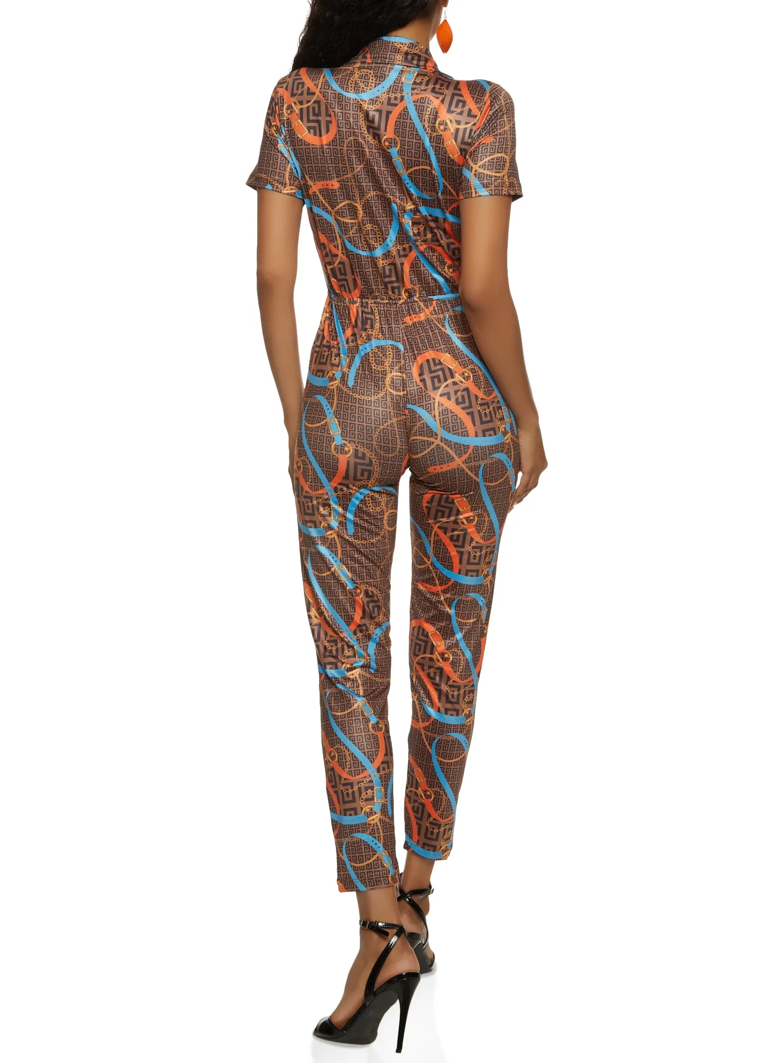 Printed Short Sleeve Jumpsuit sold by Rainbow product image thumbnail 2