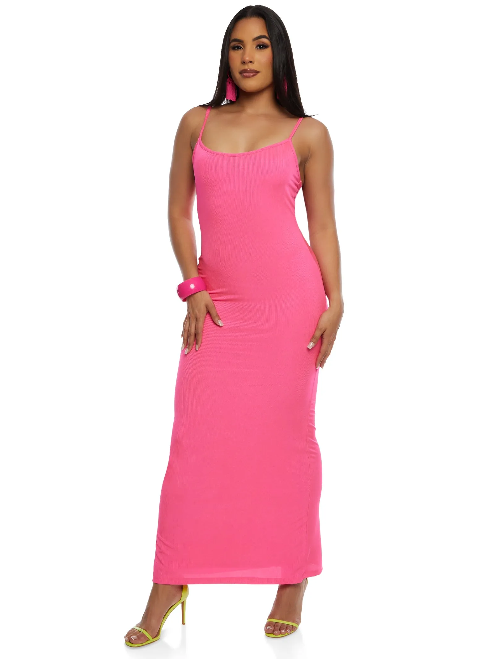 Ribbed Scoop Neck Cami Maxi Dress sold by Rainbow product image thumbnail 2