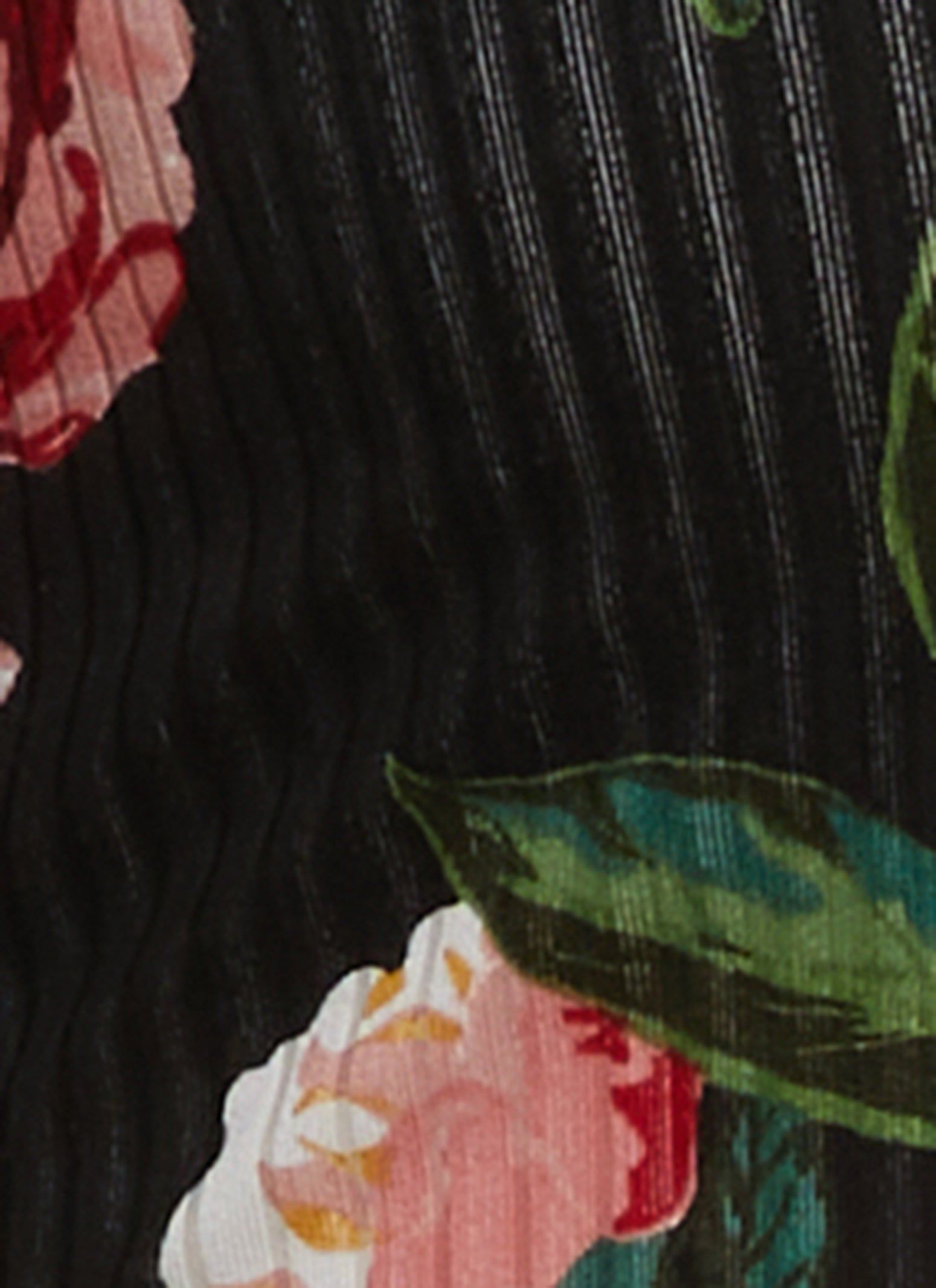 Plus Size Floral Double Keyhole Crew Neck Top sold by Rainbow product image thumbnail 3