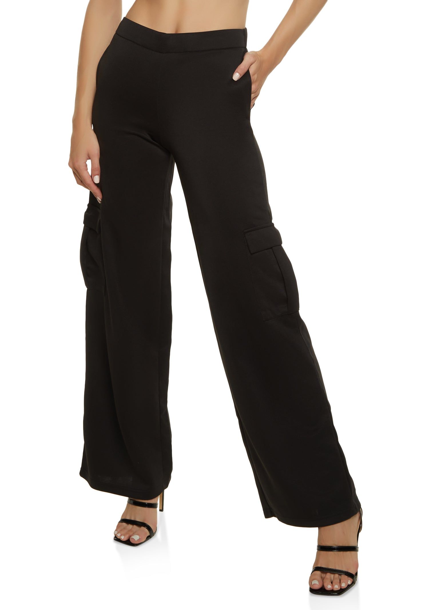 High Waist Wide Leg Cargo Pants sold by Rainbow