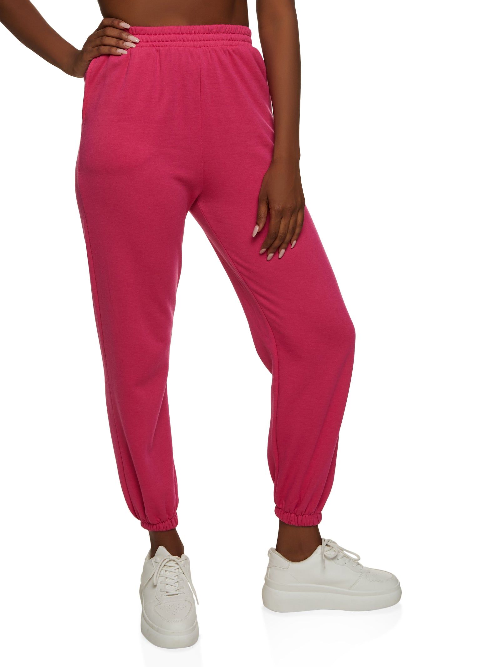 Solid High Waist Joggers sold by Rainbow