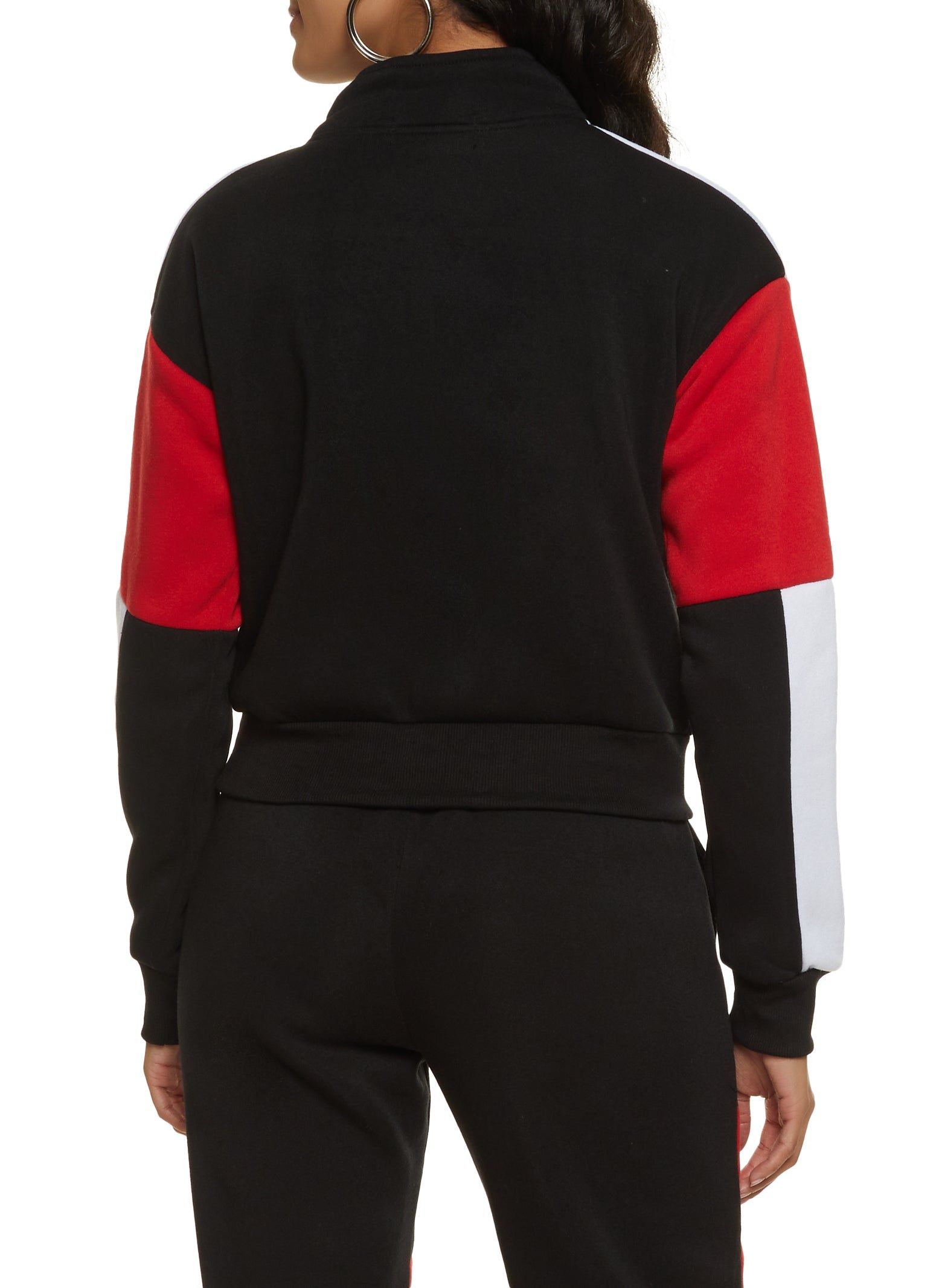 Color Block Zip Neck Sweatshirt sold by Rainbow product image thumbnail 3