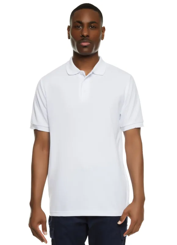 Mens Short Sleeve Pique Polo Shirt sold by Rainbow