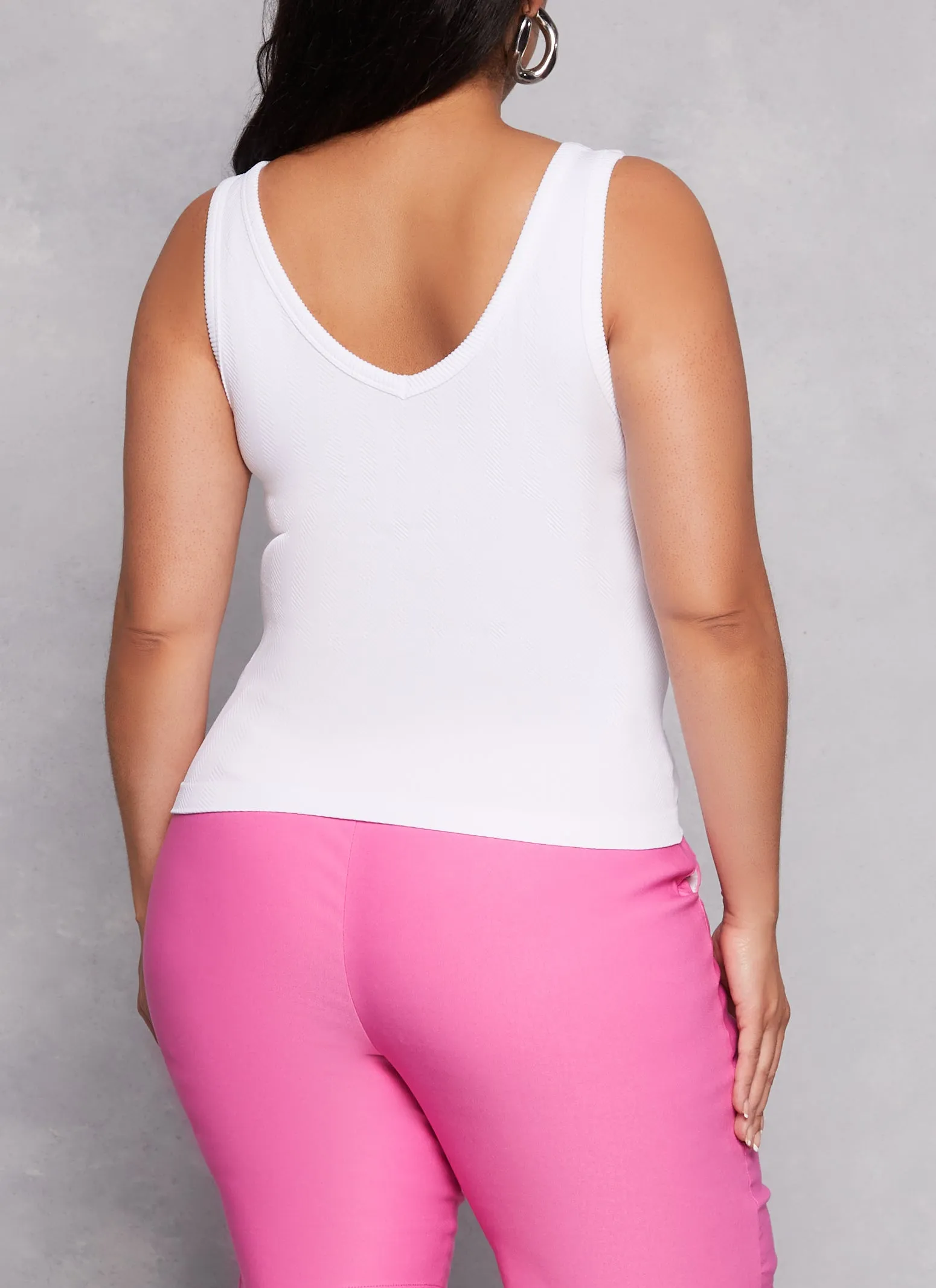 Plus Size Scoop Back Tank Top sold by Rainbow product image thumbnail 3