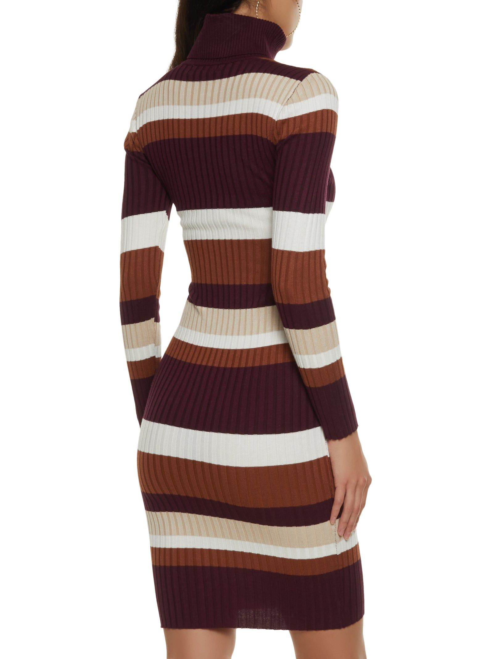 Striped Turtleneck Sweater Dress sold by Rainbow product image thumbnail 3