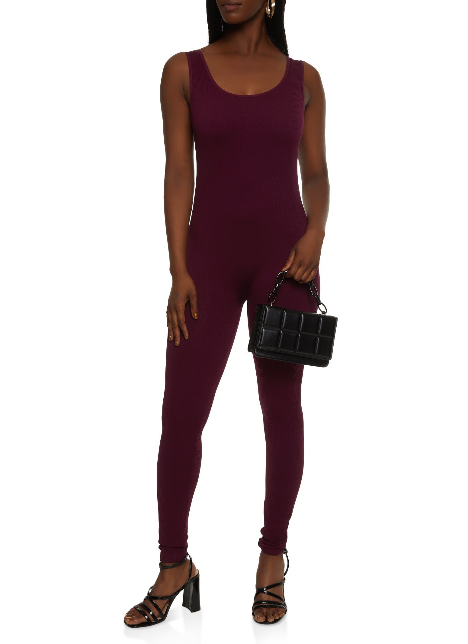 Seamless Ribbed Tank Catsuit sold by Rainbow