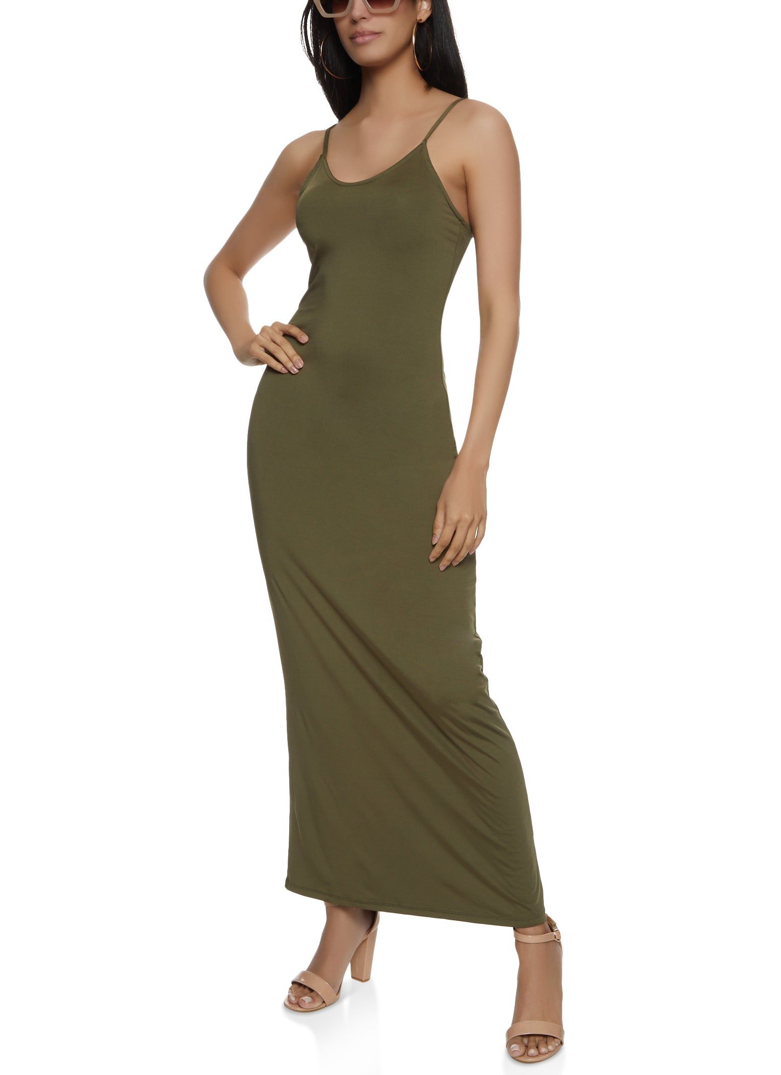 Solid Scoop Neck Sleeveless Maxi Dress sold by Rainbow product image thumbnail 2