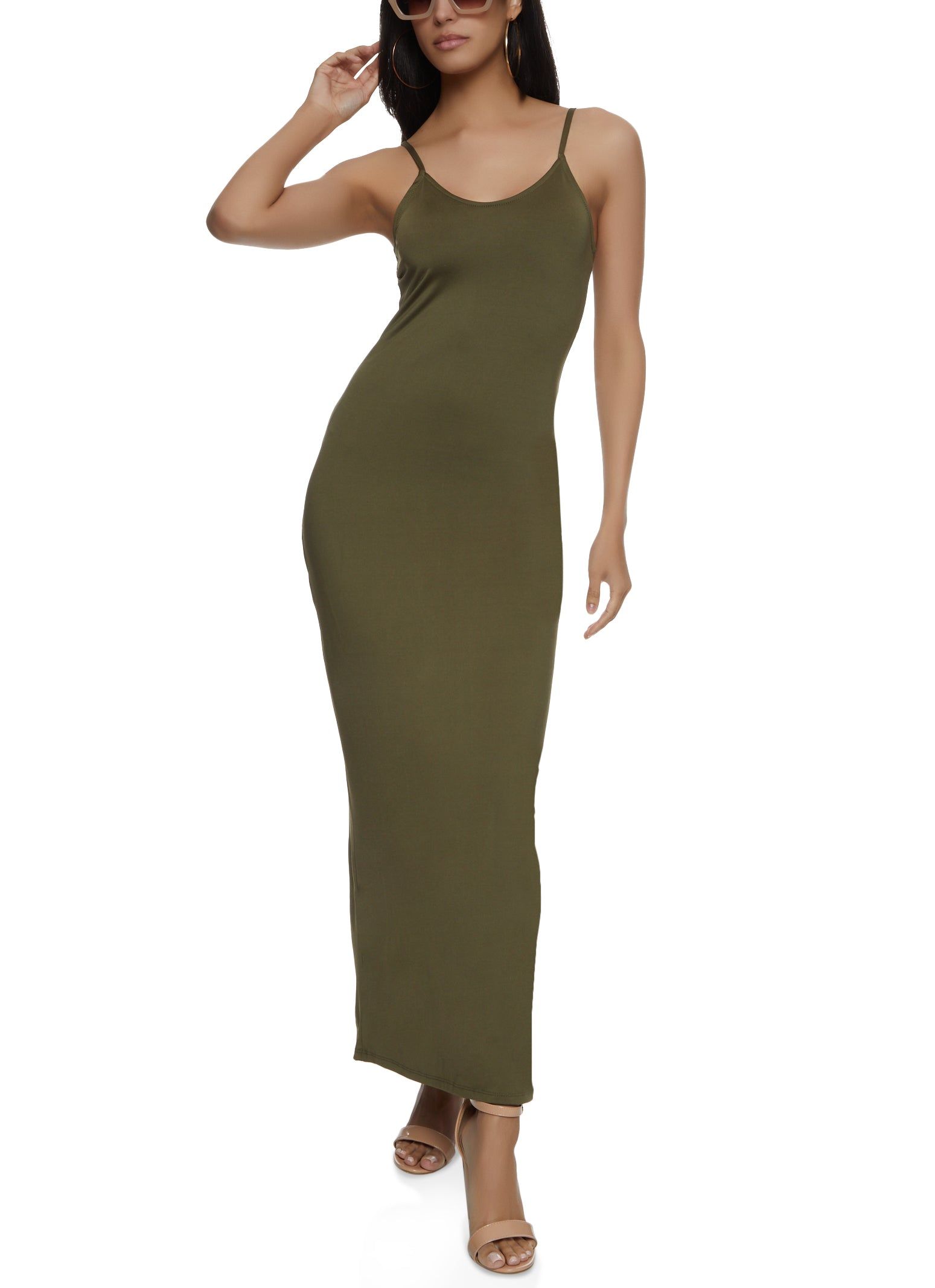 Solid Scoop Neck Sleeveless Maxi Dress sold by Rainbow