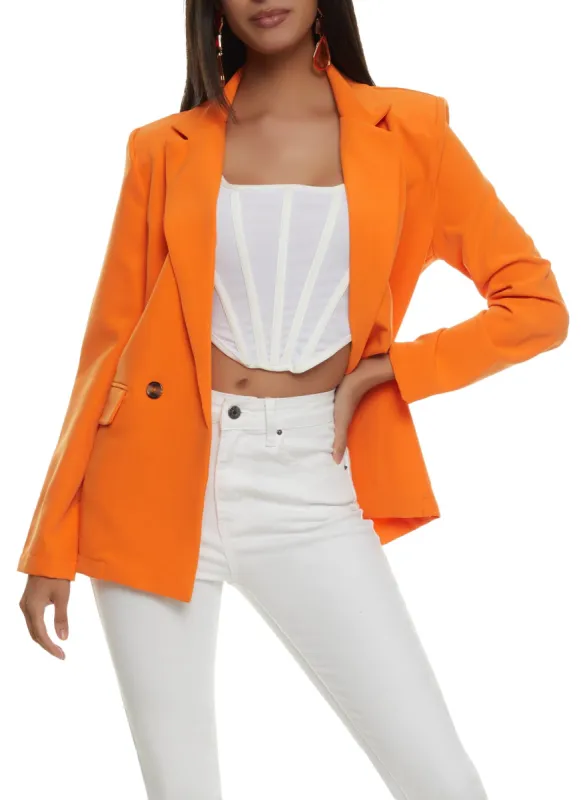 Pocket Detail Two Button Blazer sold by Rainbow