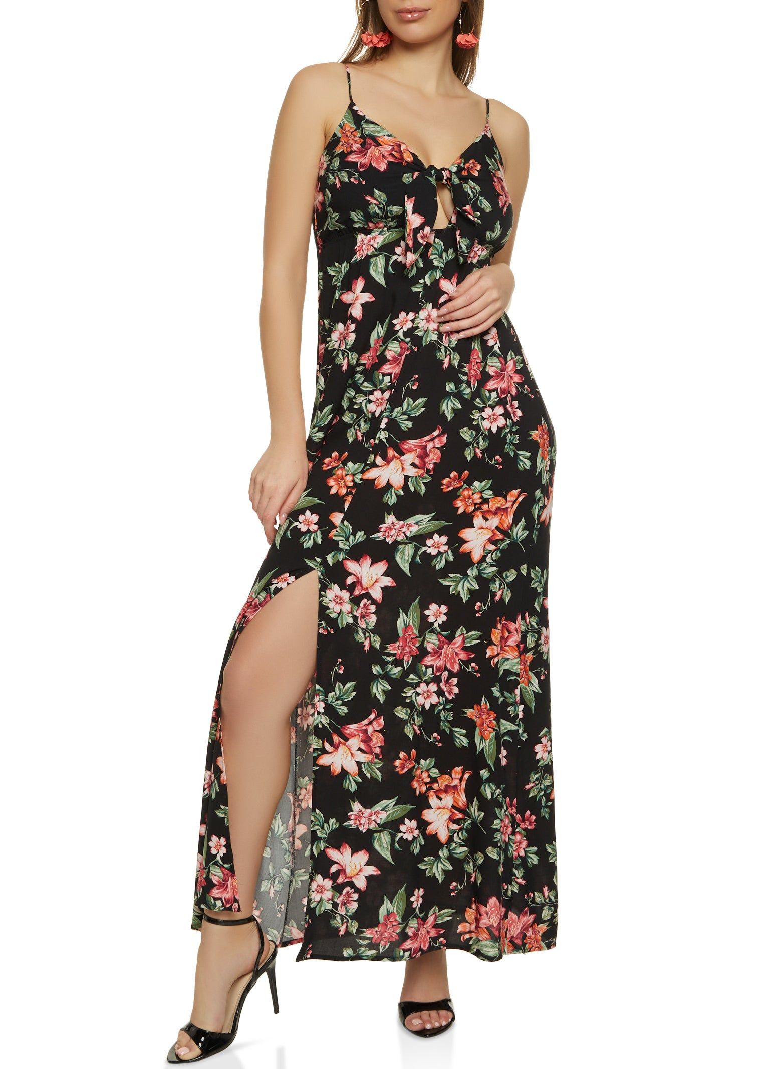 Floral Keyhole Maxi Dress sold by Rainbow product image thumbnail 2
