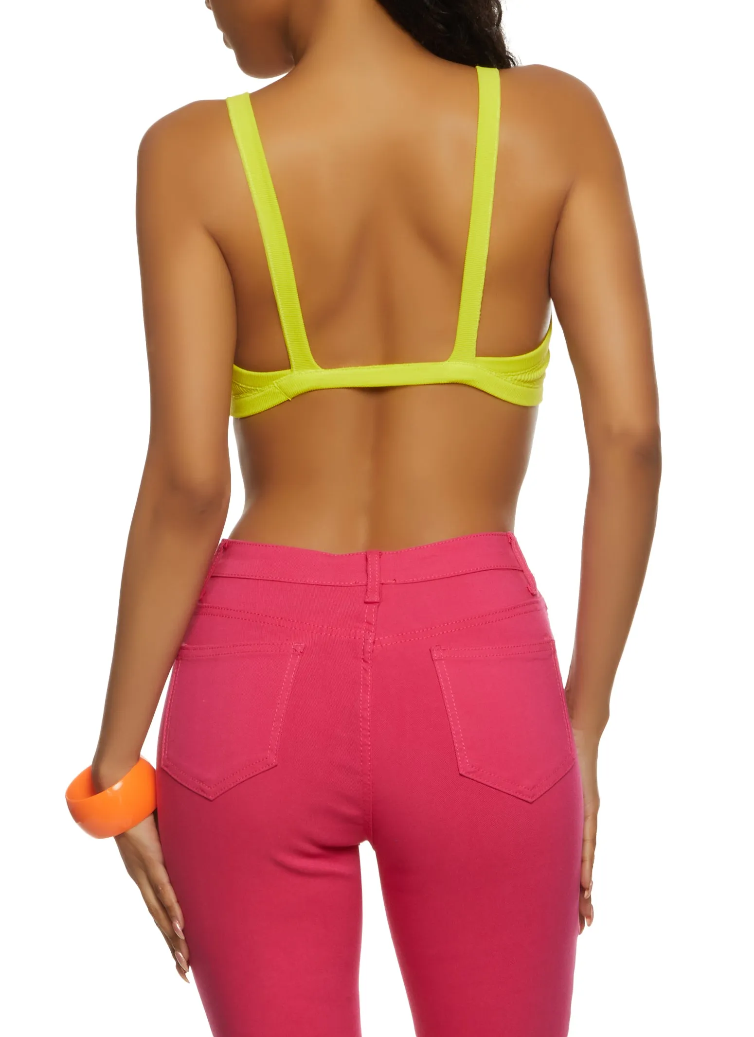 Rib Knit Low Back Seamless Bralette sold by Rainbow product image thumbnail 2