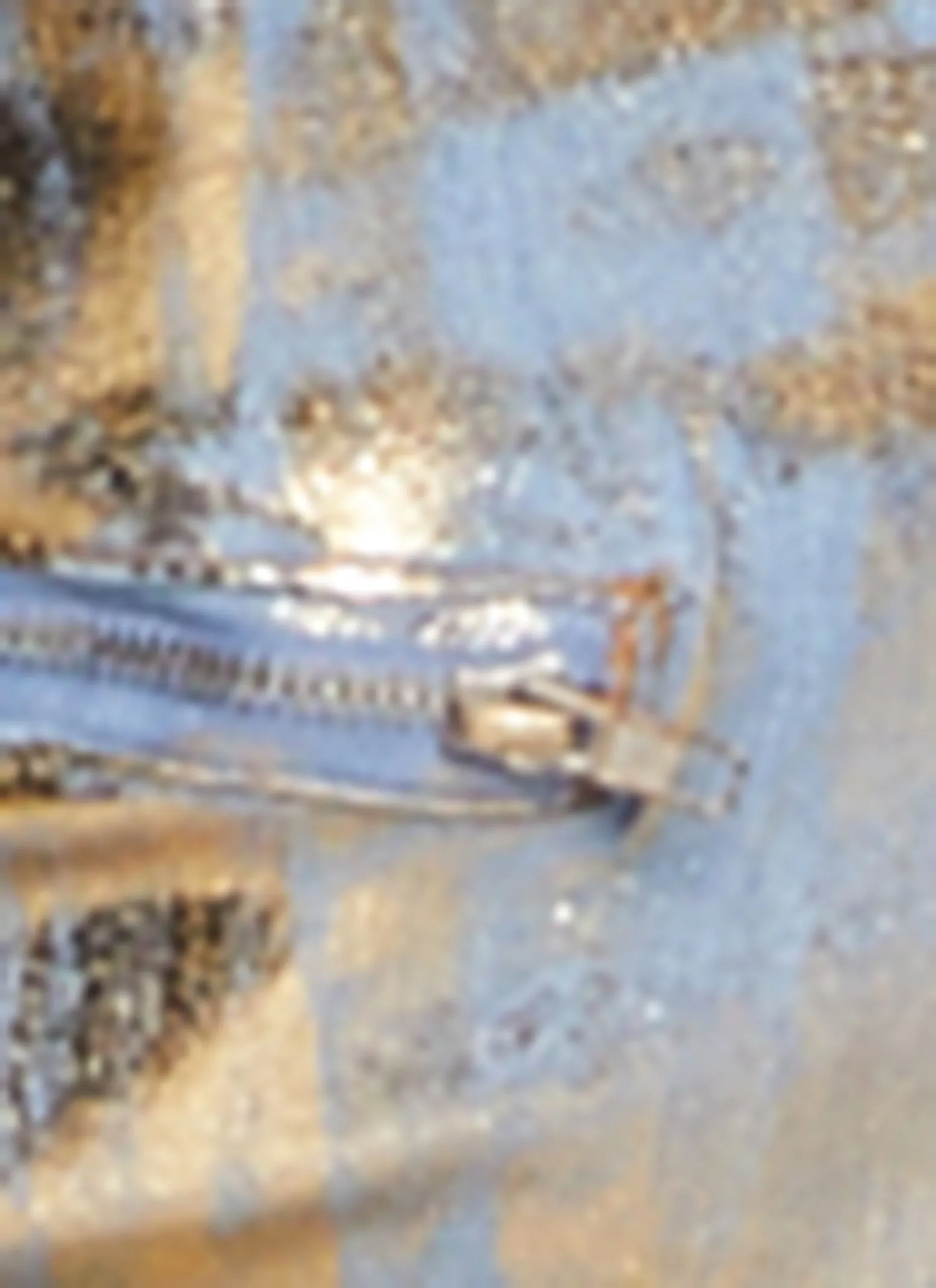 Daisy Foil Screen Denim Cargo Asymmetrical Skort sold by Rainbow product image thumbnail 4