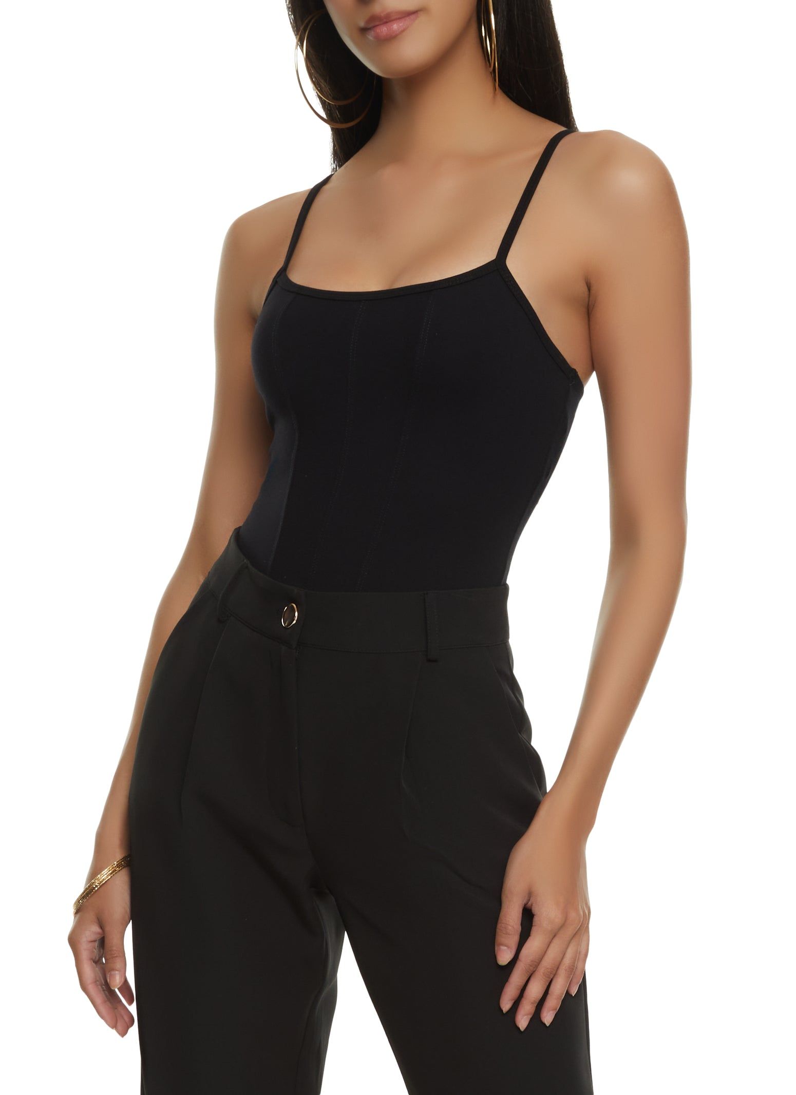 Seamless Body Contour Pintuck Cami Bodysuit sold by Rainbow product image thumbnail 2