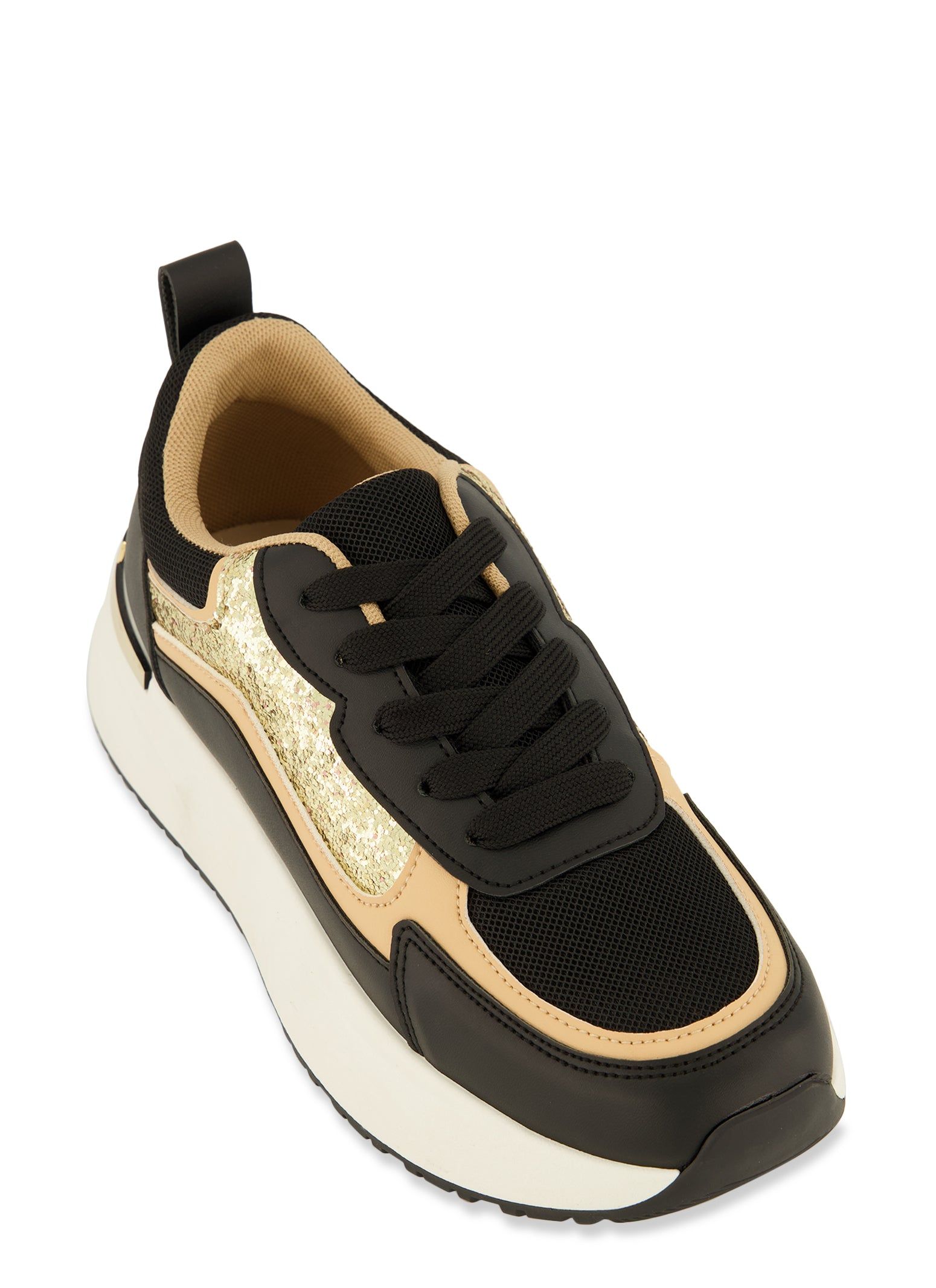 Metallic Detail Low Platform Sneakers sold by Rainbow