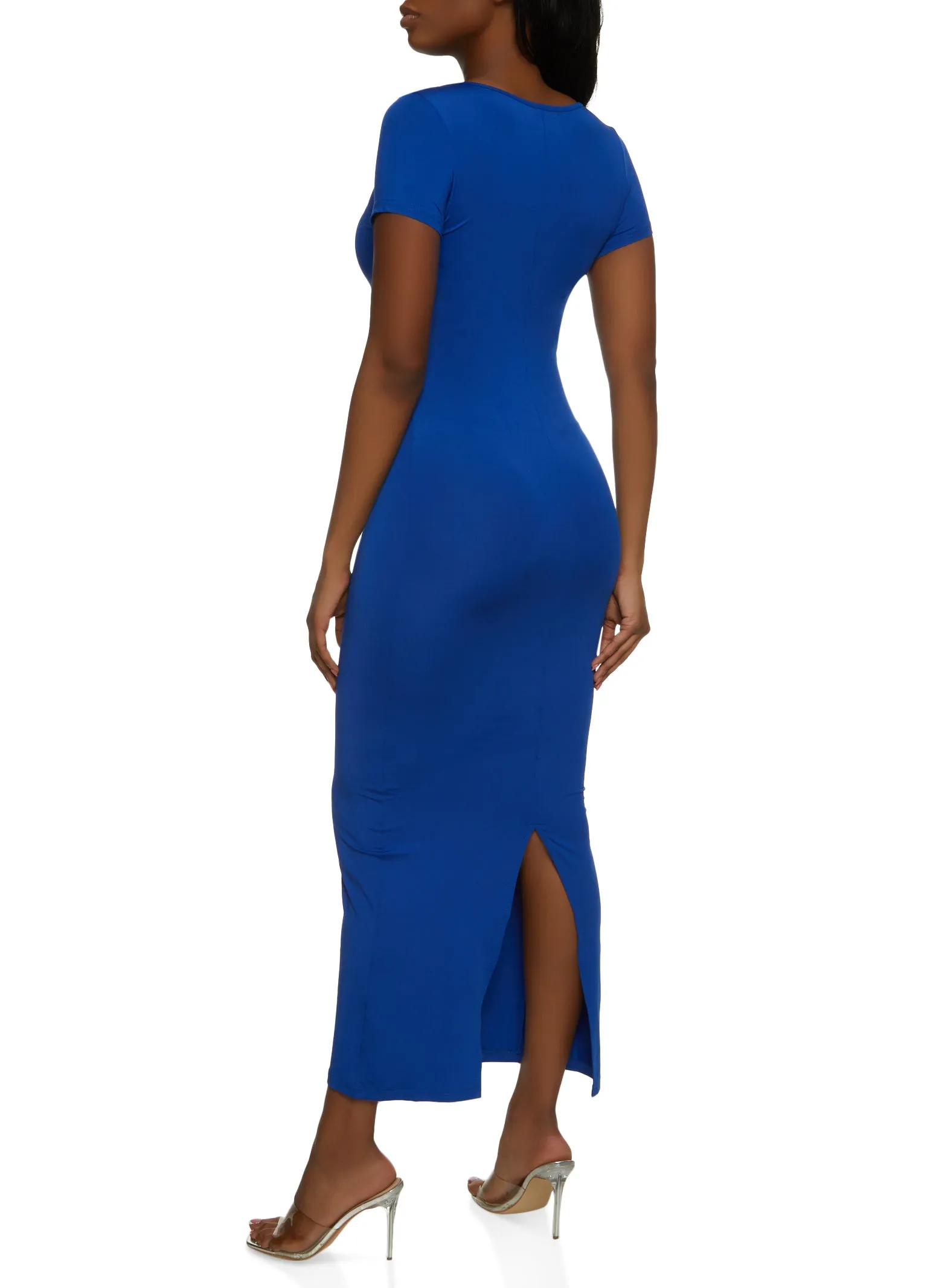 Solid Scoop Neck Maxi Dress sold by Rainbow product image thumbnail 3