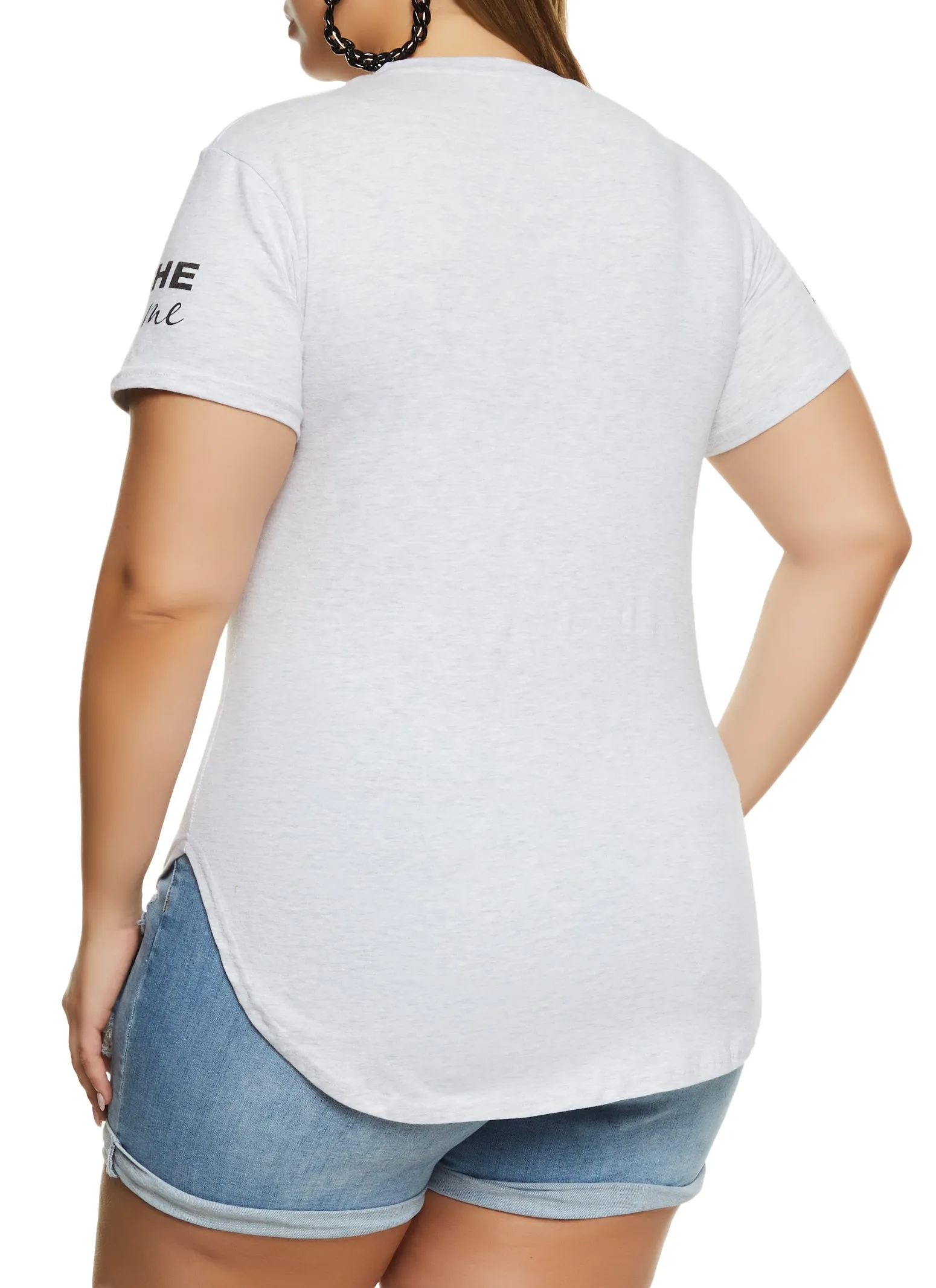 Plus Size She is Me High Low Hem Graphic Tee sold by Rainbow product image thumbnail 3
