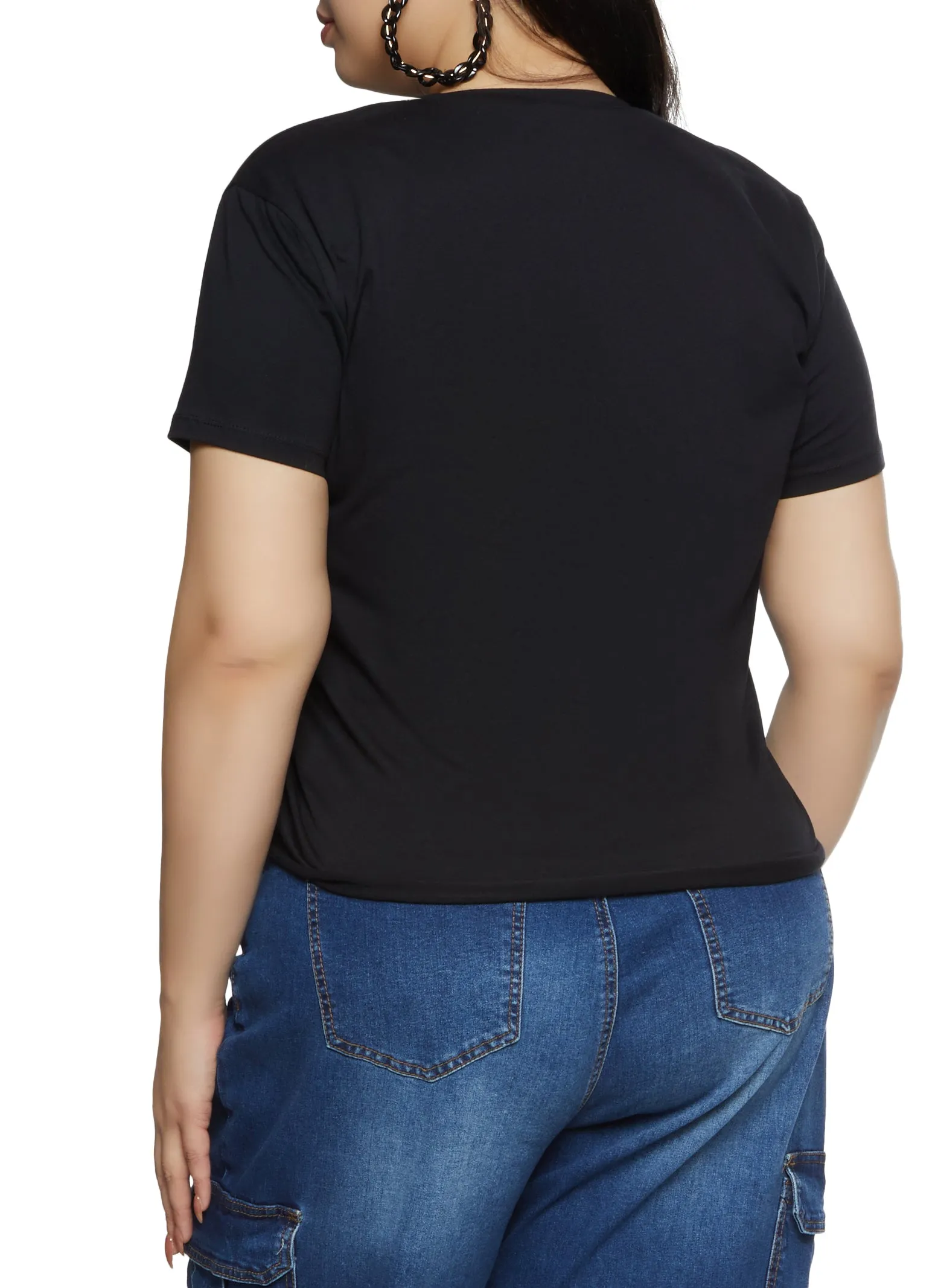 Plus Size Original Rock and Roll Laser Cut Graphic Tee sold by Rainbow product image thumbnail 2