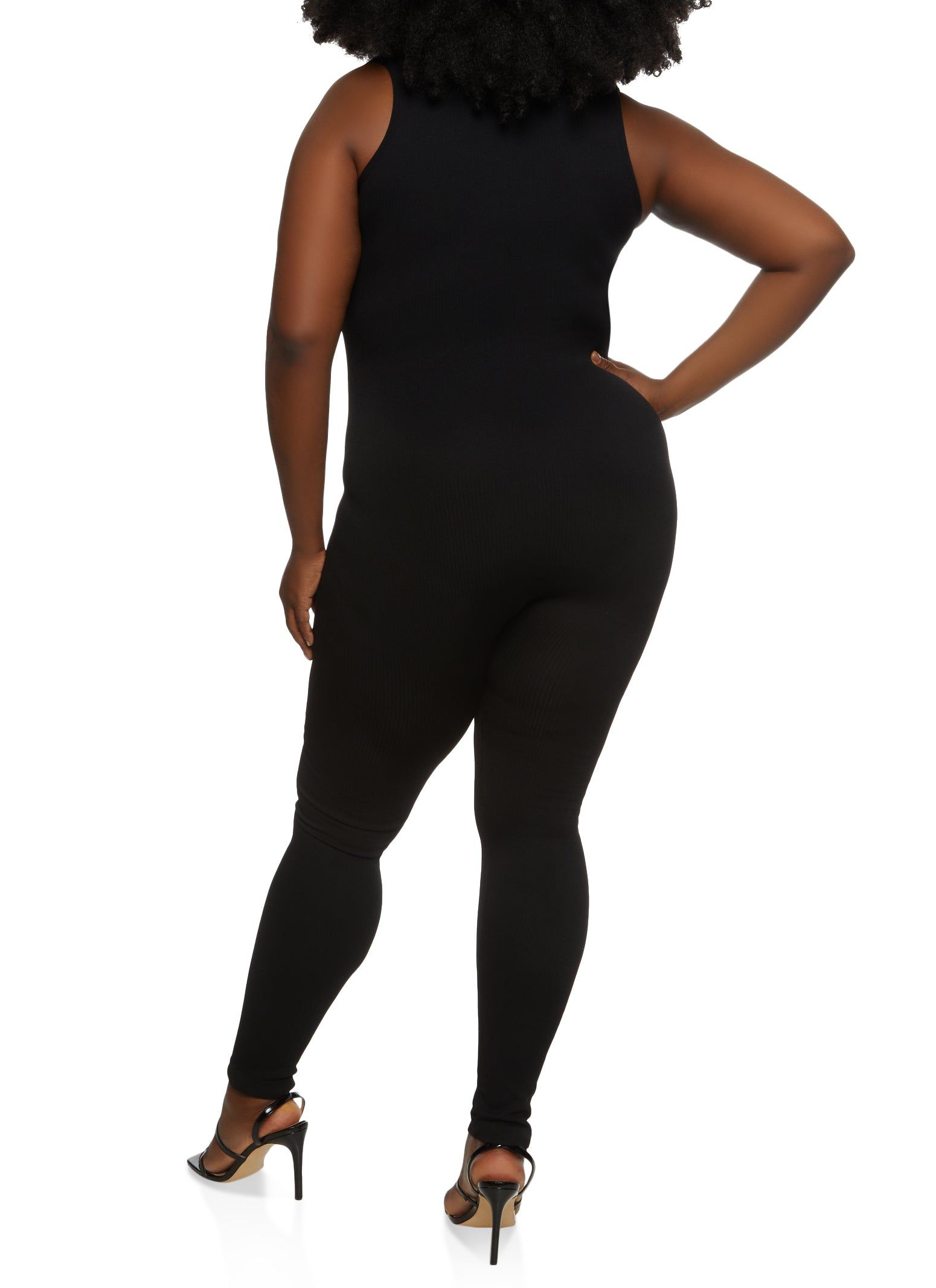 Plus Size Sleeveless V Neck Catsuit sold by Rainbow product image thumbnail 2
