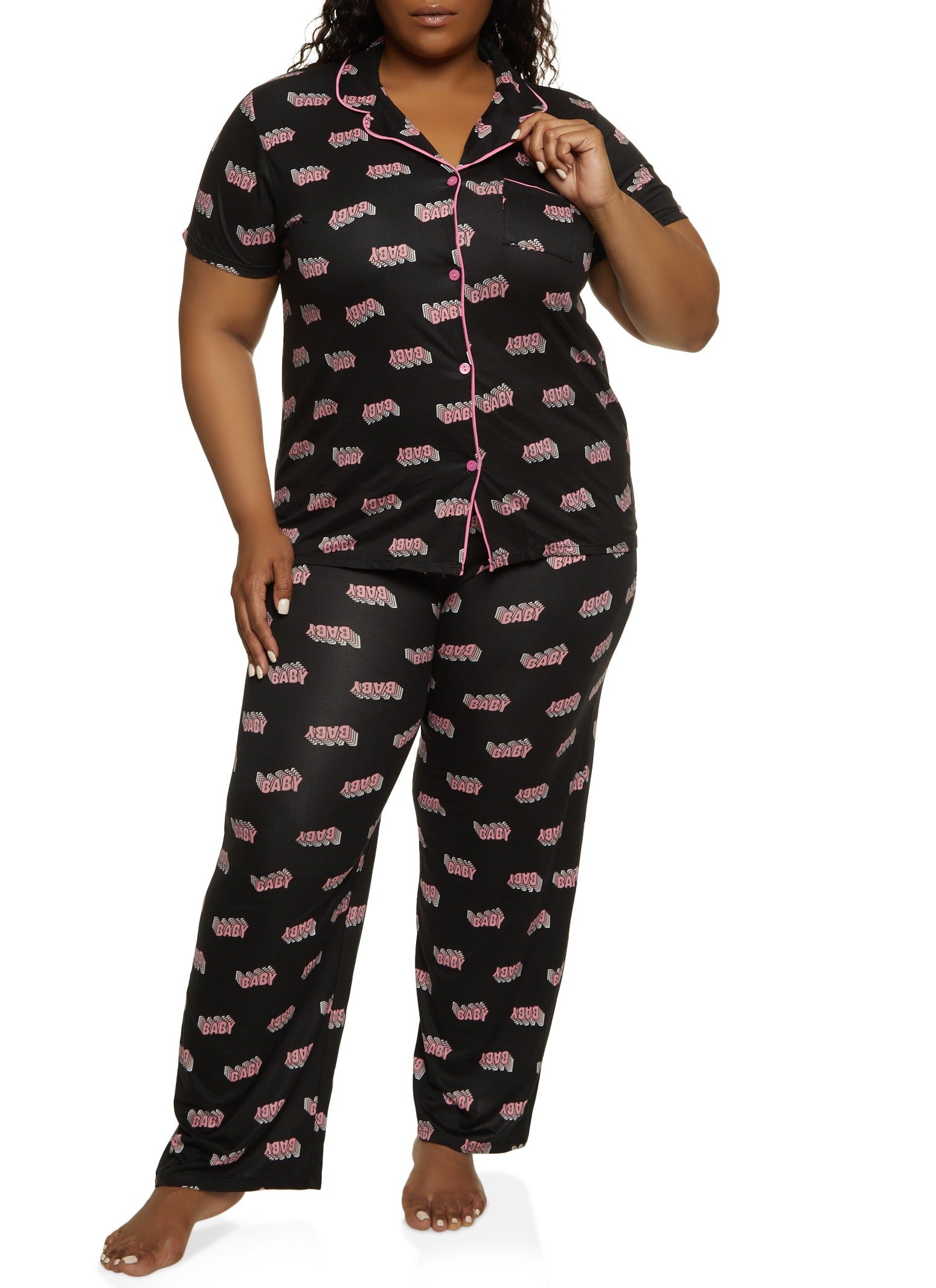 Plus Size Baby Pajama Shirt and Pants sold by Rainbow product image thumbnail 2