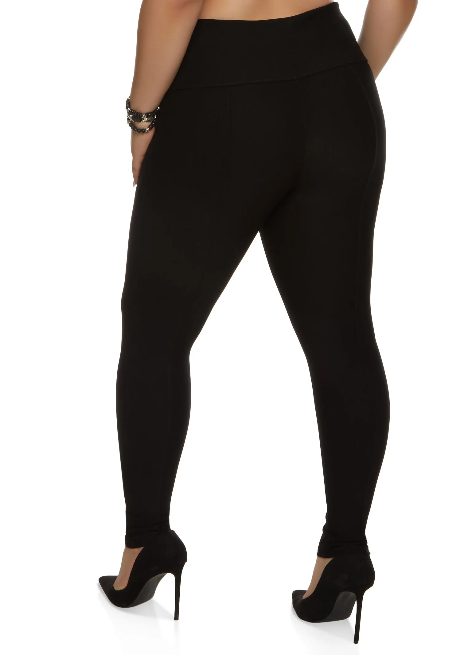 Plus Size Pull On Snatched Skinny Pants sold by Rainbow product image thumbnail 2