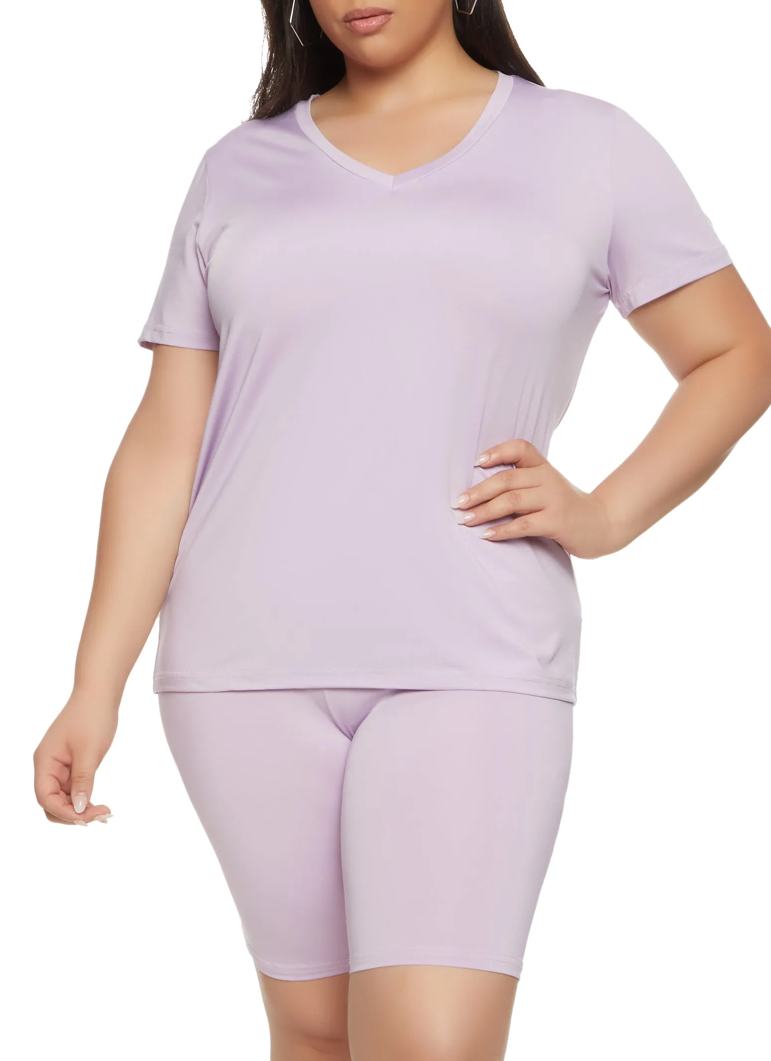 Plus Size Daisy Soft Knit V Neck T Shirt sold by Rainbow product image thumbnail 2