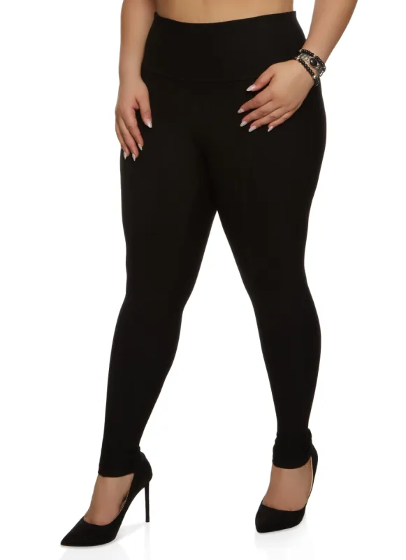 Plus Size Pull On Snatched Skinny Pants sold by Rainbow
