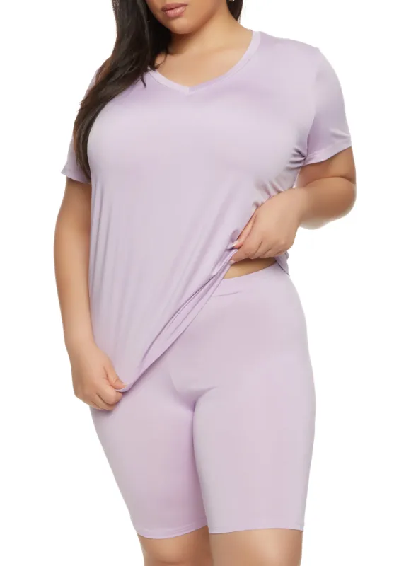 Plus Size Daisy Soft Knit V Neck T Shirt sold by Rainbow