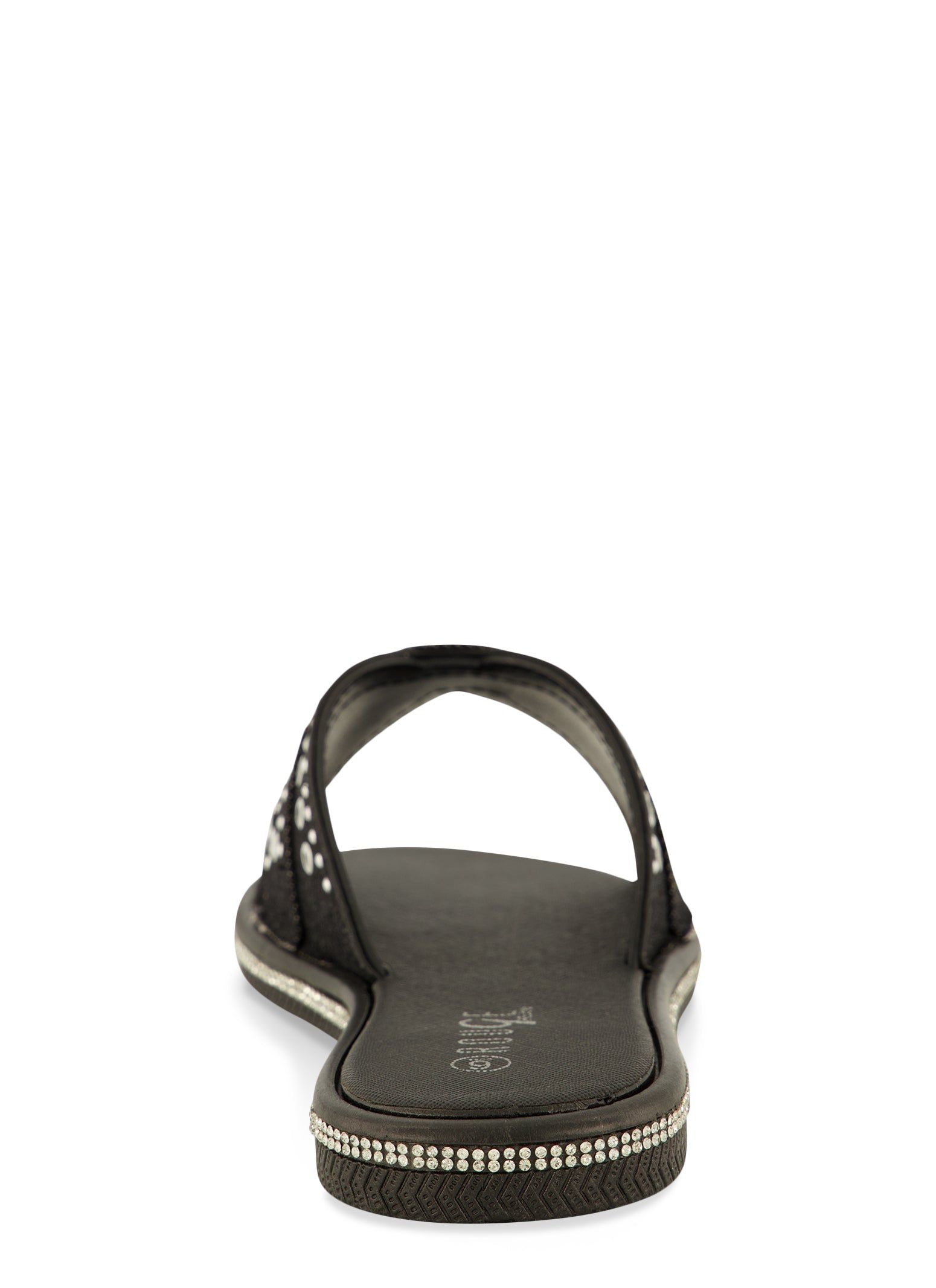 Studded Band Rhinestone Trim Slide Sandals sold by Rainbow product image thumbnail 3