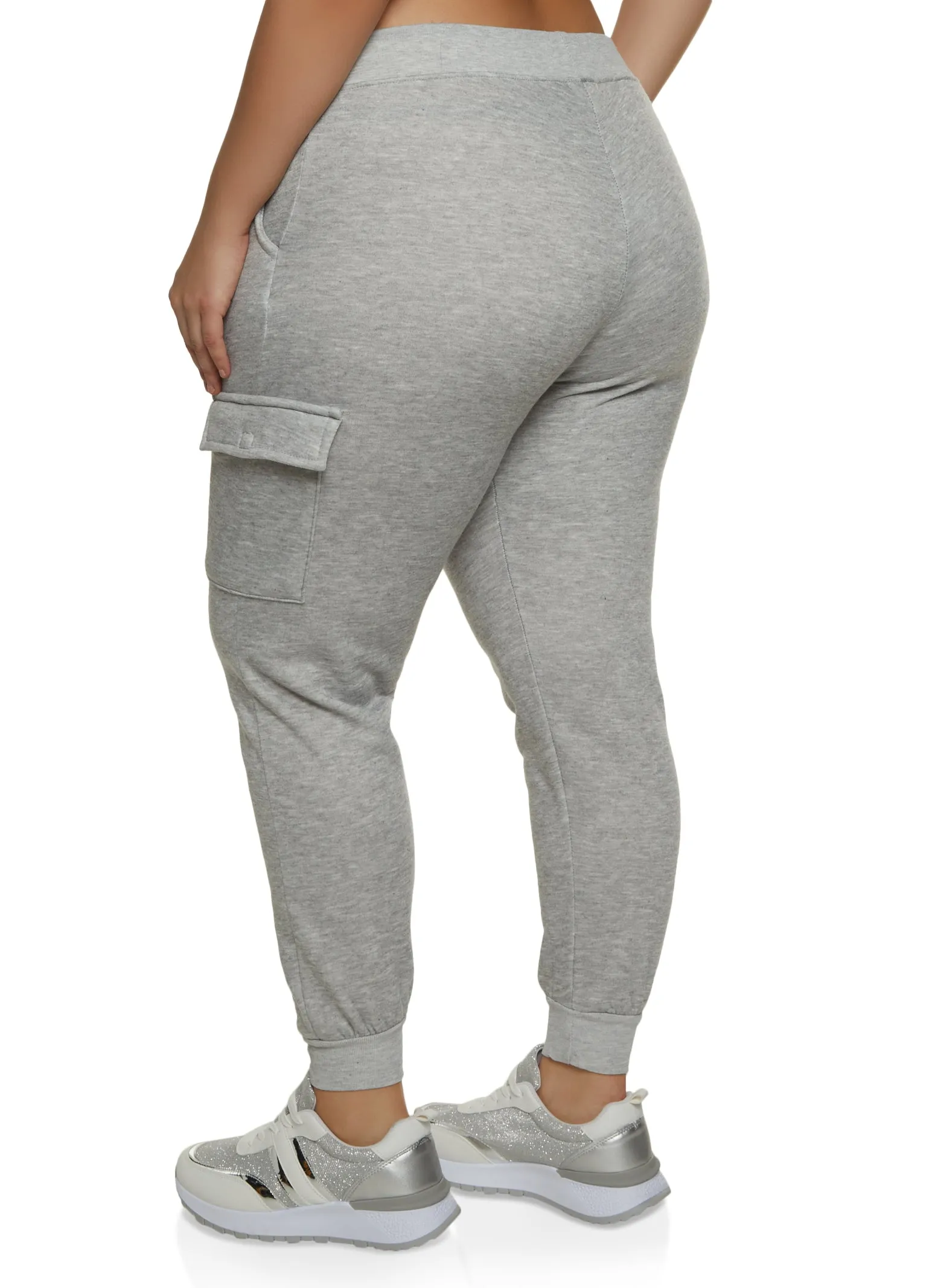 Plus Size Cargo Pocket Fleece Lined Joggers sold by Rainbow product image thumbnail 2
