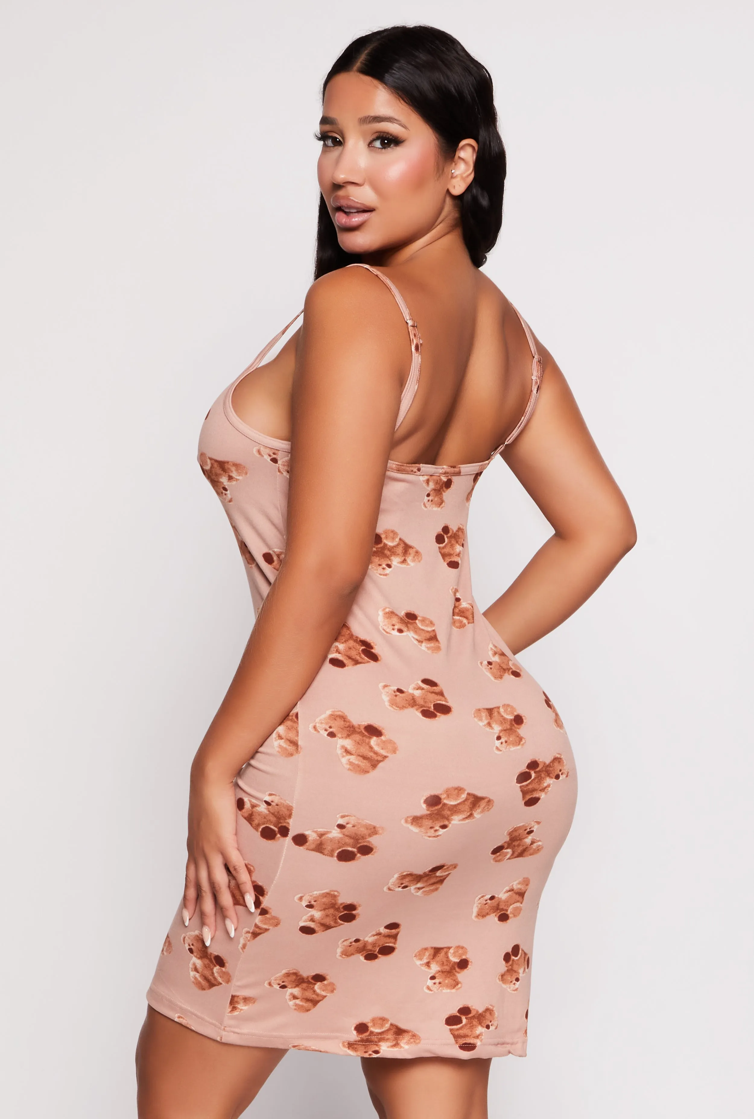 Teddy Bear Print Cami Nightgown with Robe sold by Rainbow product image thumbnail 5