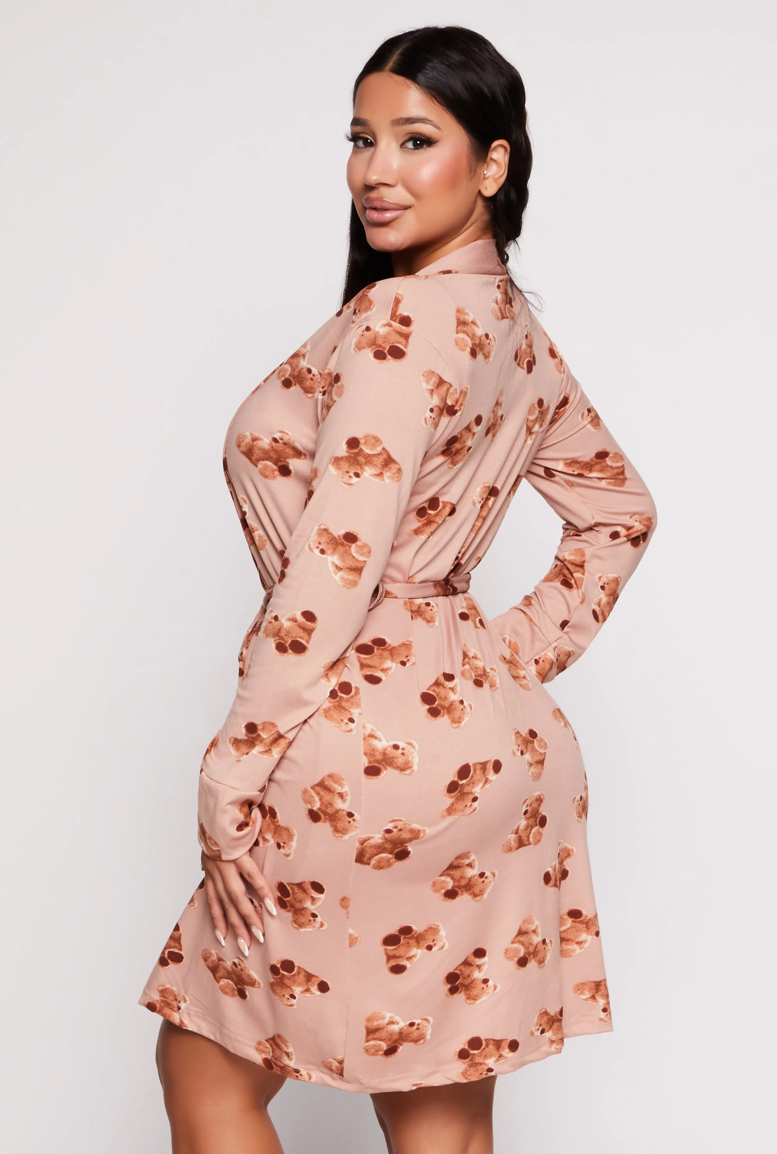 Teddy Bear Print Cami Nightgown with Robe sold by Rainbow product image thumbnail 2