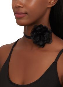 Organza Floral Ribbon Choker sold by Rainbow