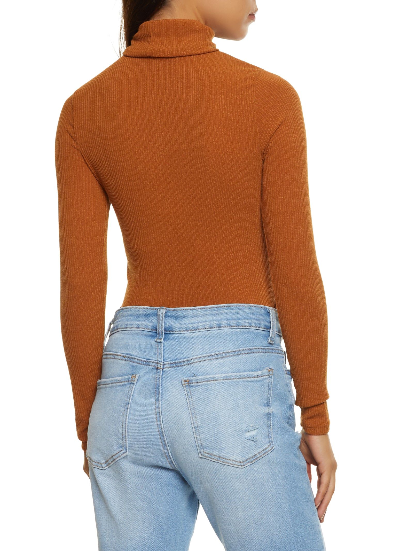 Rib Knit Turtleneck Bodysuit sold by Rainbow product image thumbnail 3