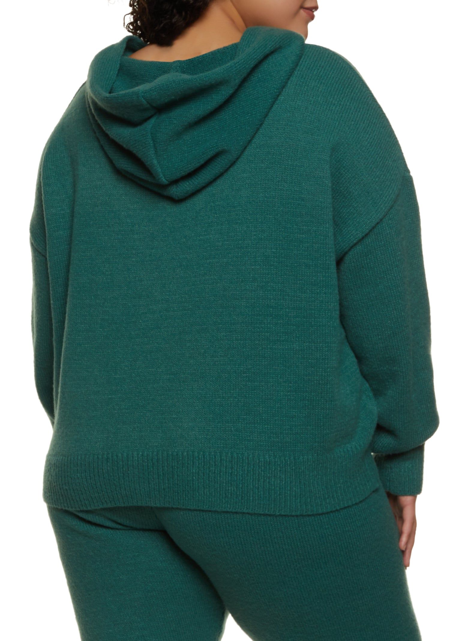 Plus Size Knit Pullover Hoodie sold by Rainbow product image thumbnail 3