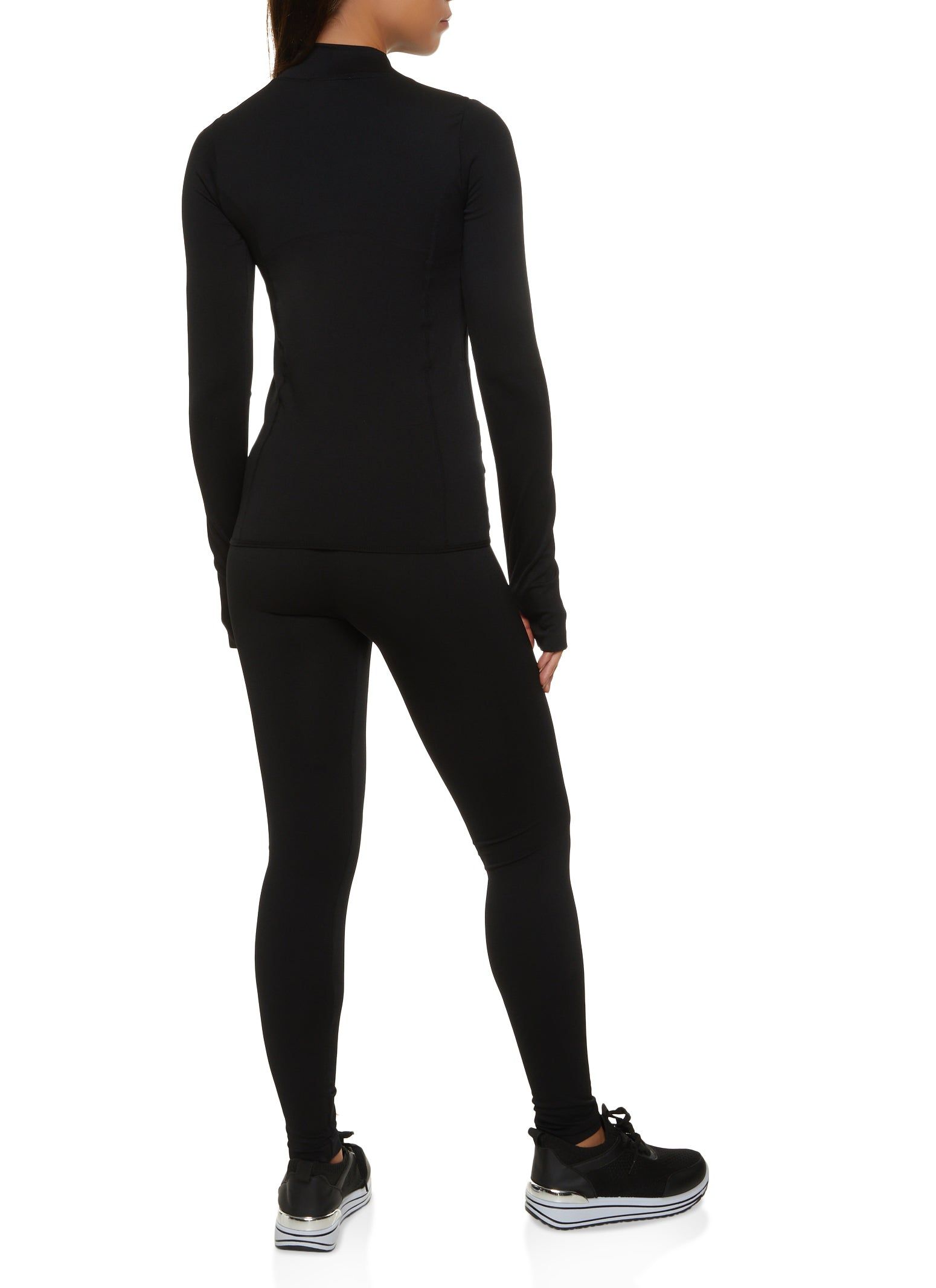 Seamless Solid Track Jacket and Leggings Set sold by Rainbow product image thumbnail 2