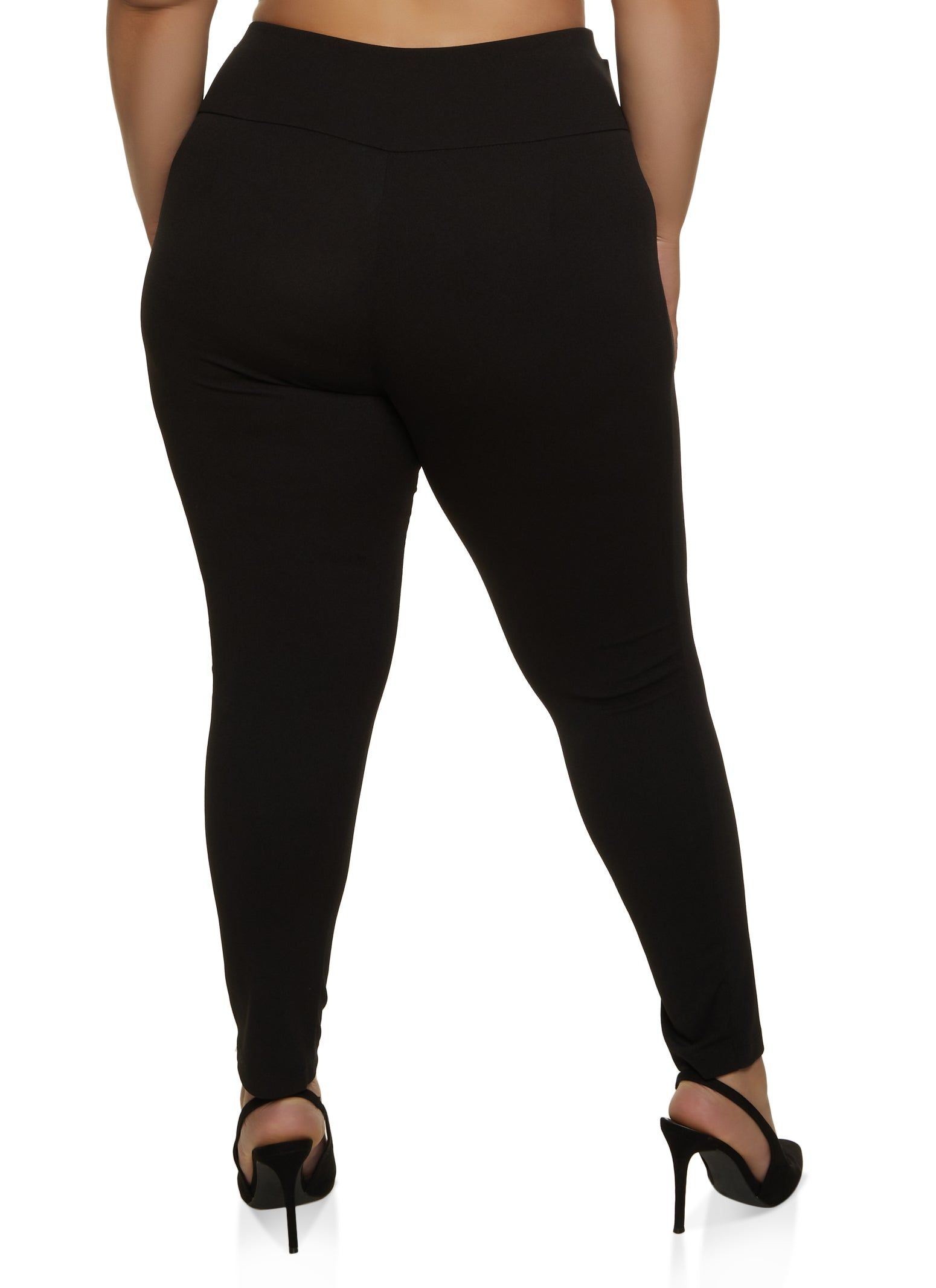 Plus Size Tie Waist Skinny Leg Dress Pants sold by Rainbow product image thumbnail 2