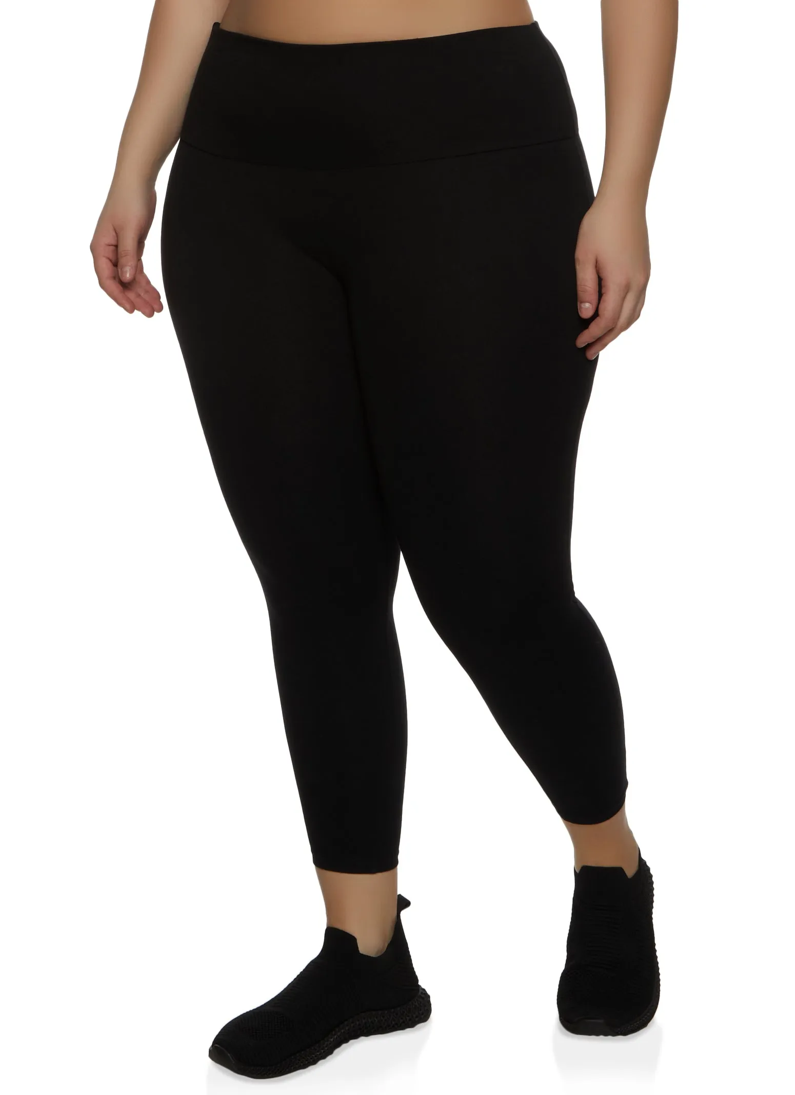 Plus Size Basic Waistband Leggings sold by Rainbow