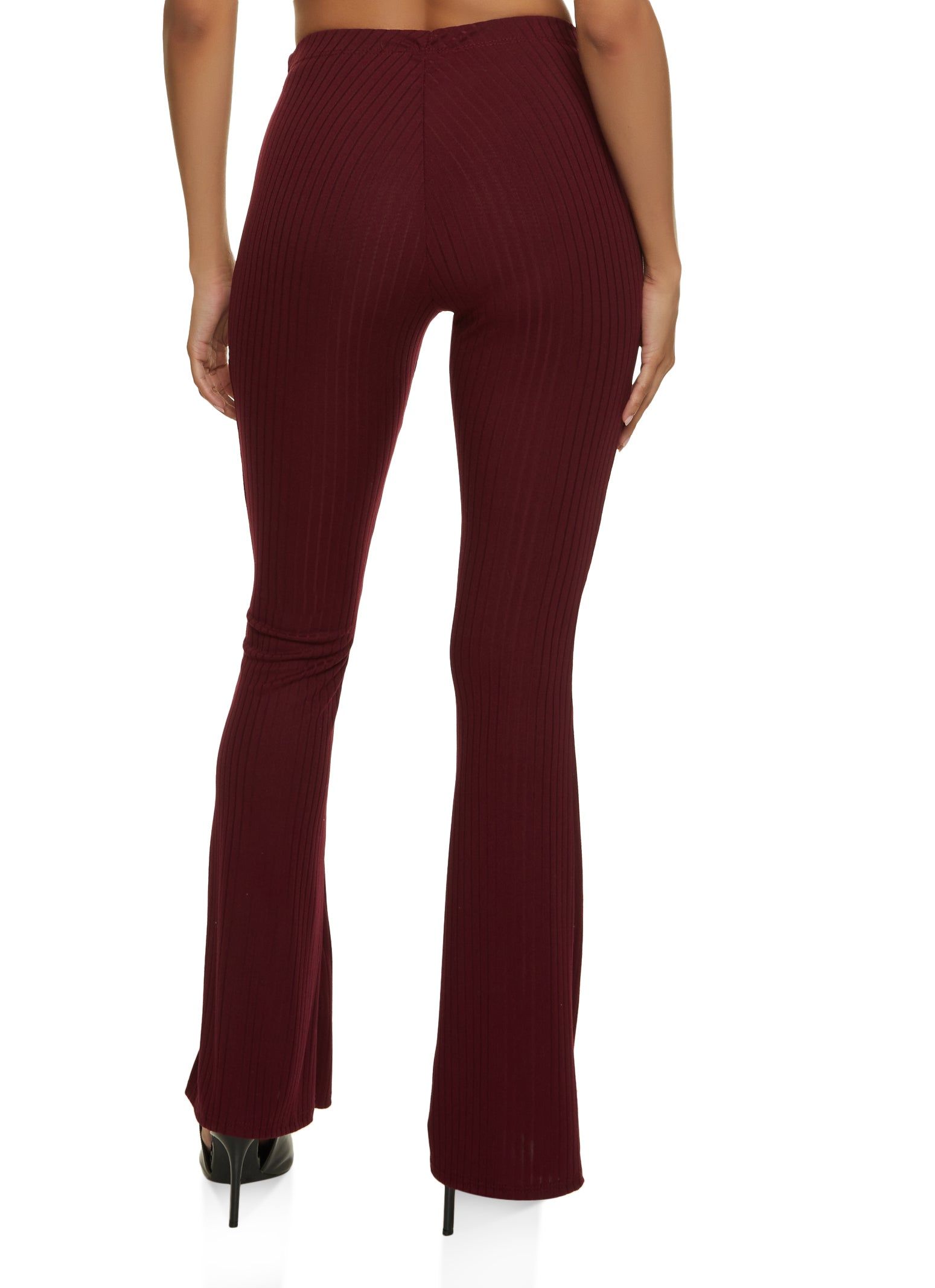 Ribbed Knit Pull On Flared Pants sold by Rainbow product image thumbnail 2