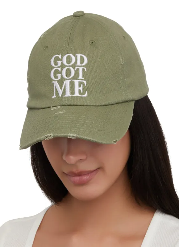God Got Me Embroidered Baseball Cap sold by Rainbow