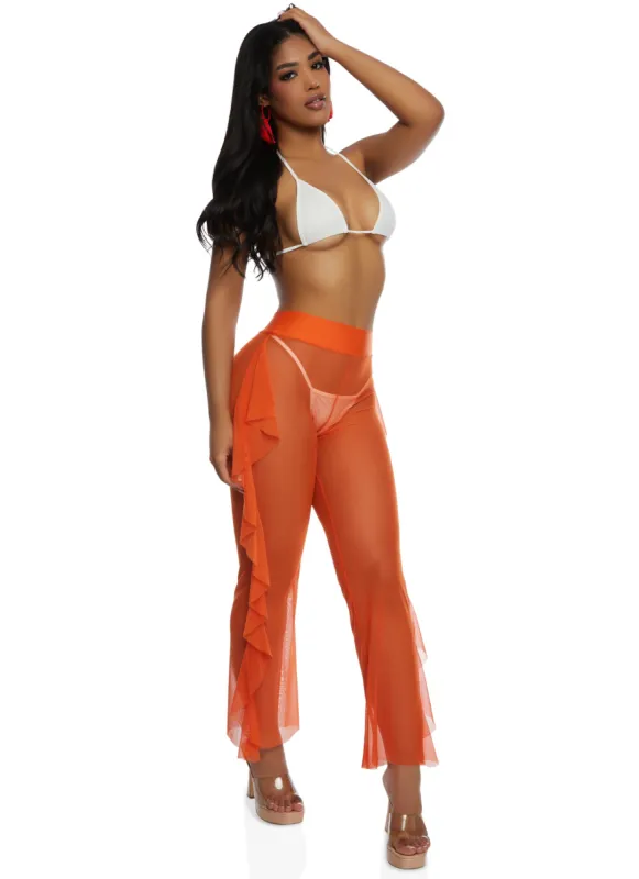 Sheer Mesh Cover Up Pants sold by Rainbow